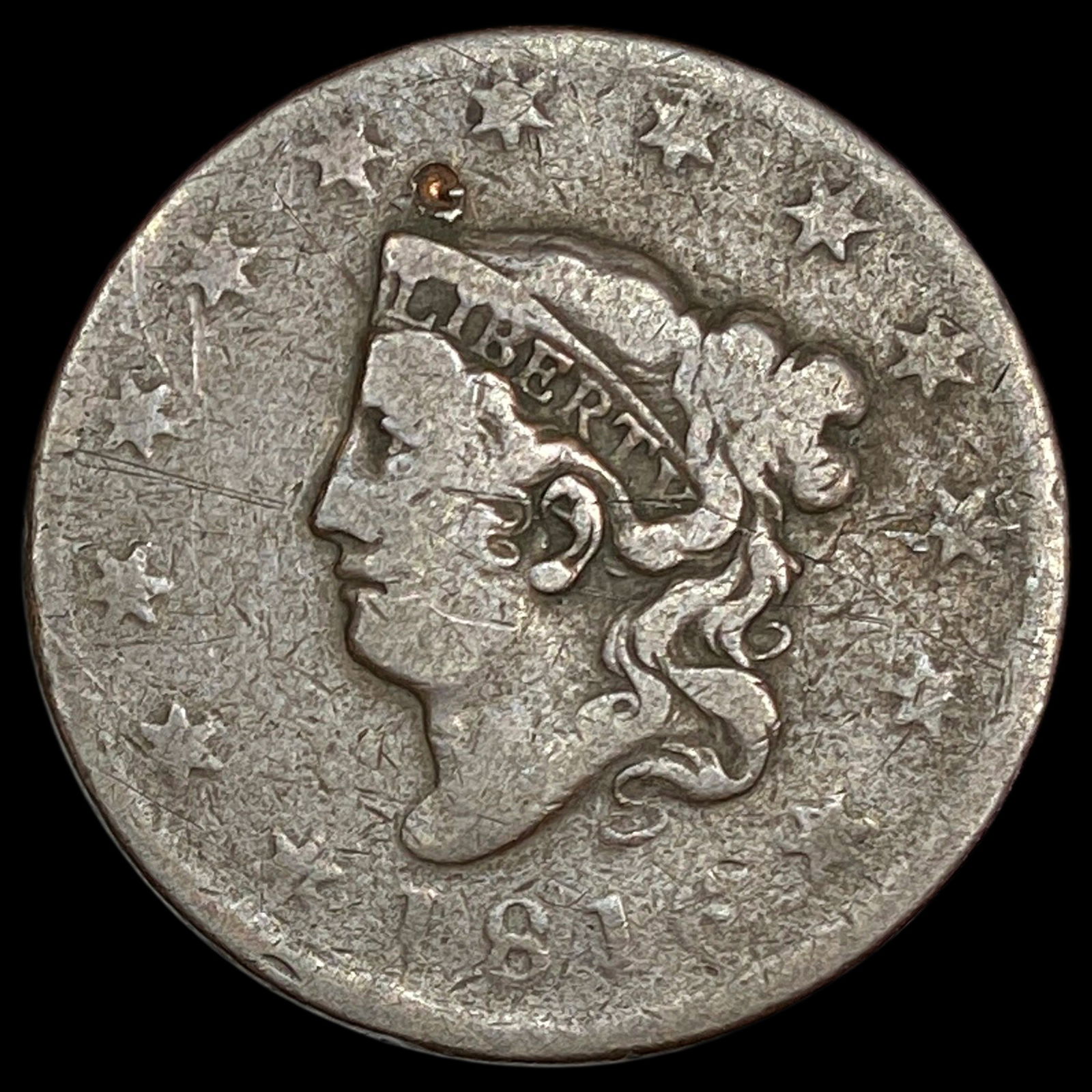 1818 Coronet Head Large Cent NICELY CIRCULATED (1 of 2)