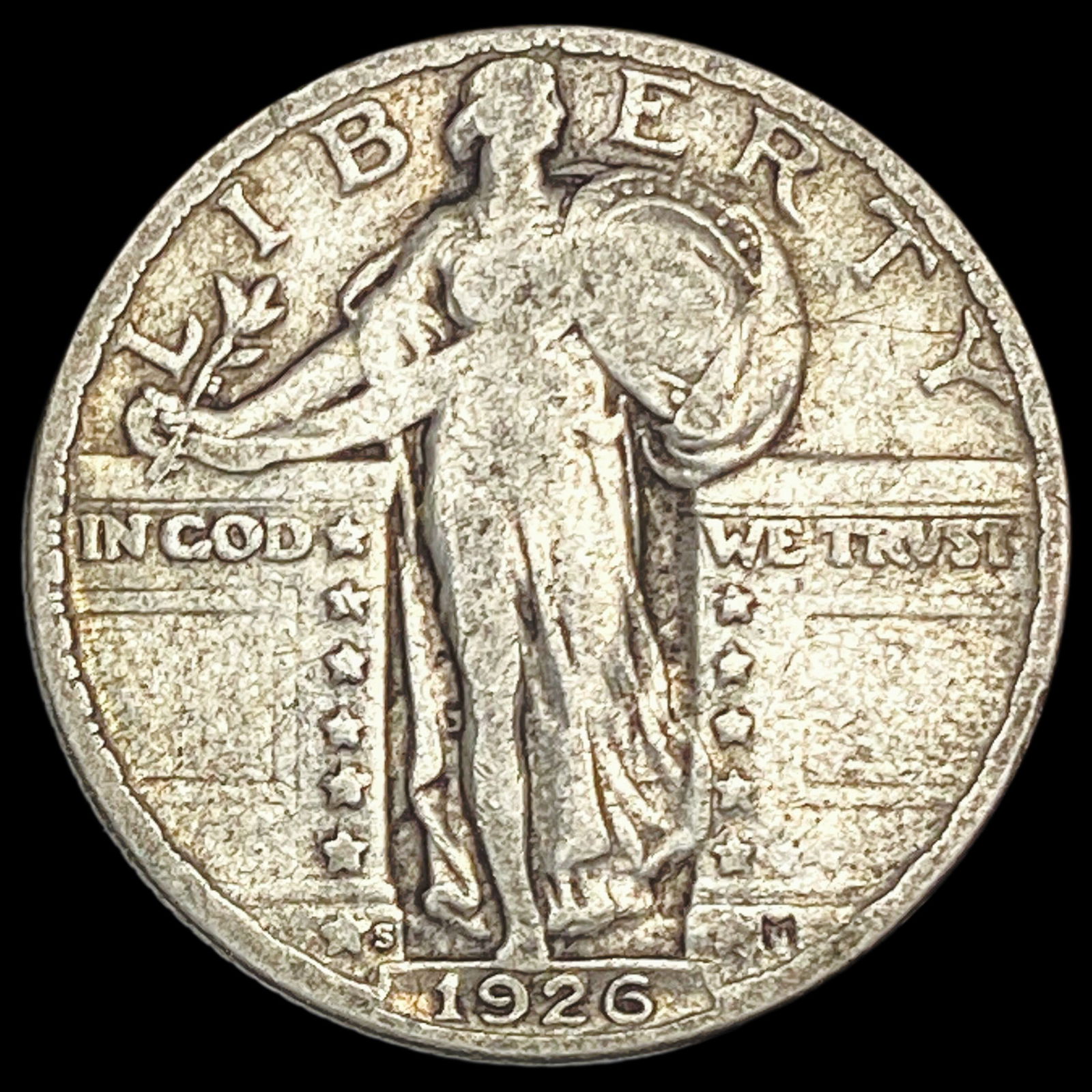 1926-S Silver Standing Liberty Quarter LIGHTLY CIRCULATED (1 of 2)