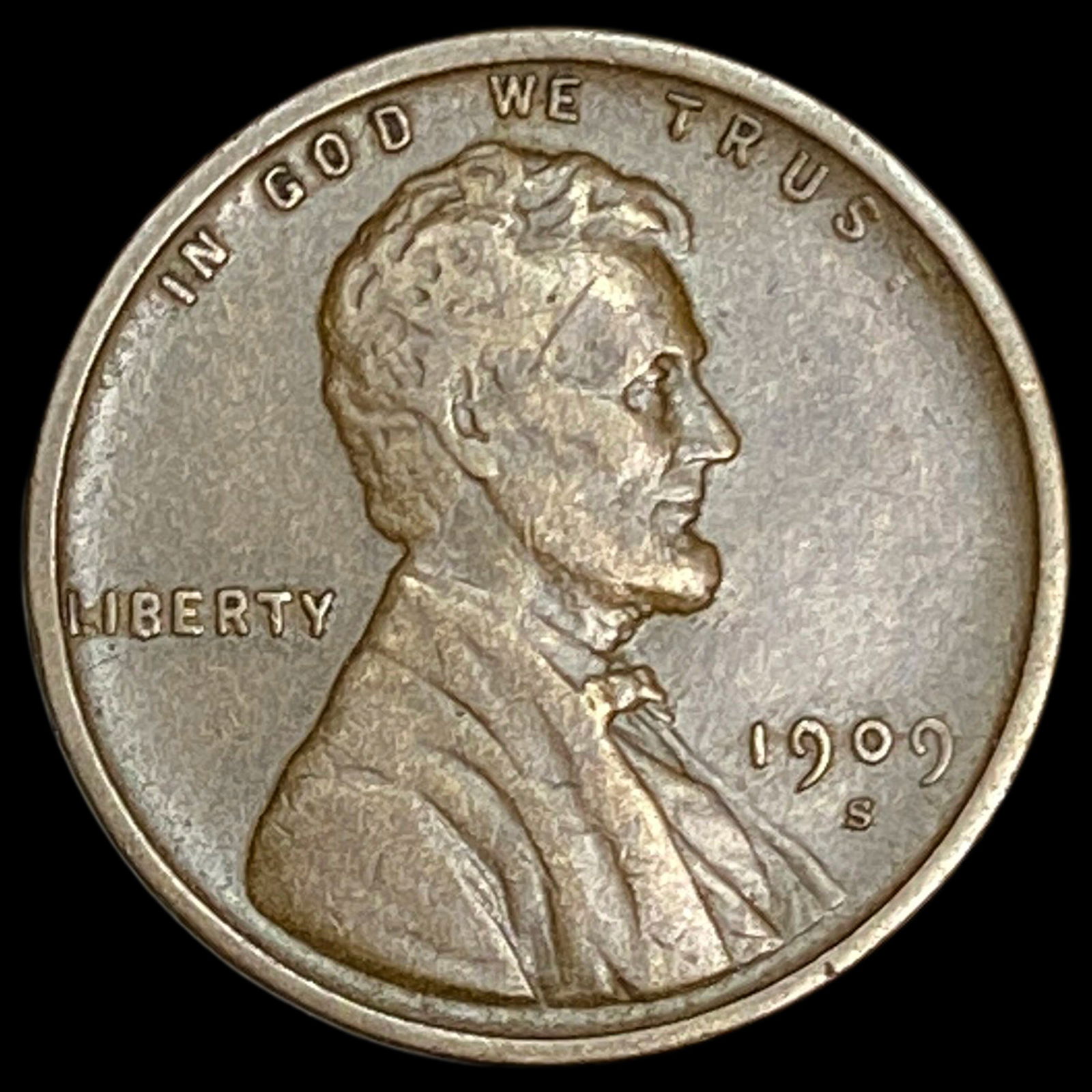 1909-S Lincoln Wheat Cent NEARLY UNCIRCULATED (1 of 2)