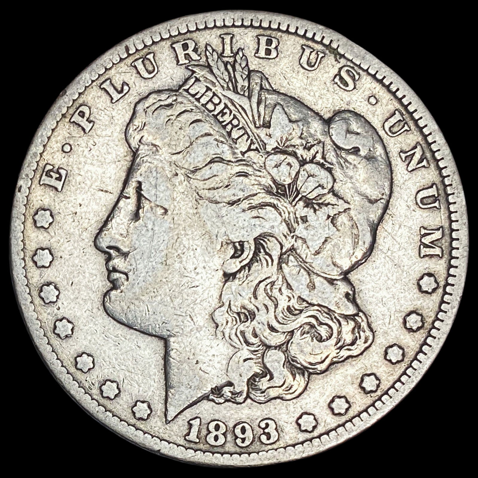 1893-CC Silver Morgan Dollar LIGHTLY CIRCULATED (1 of 2)