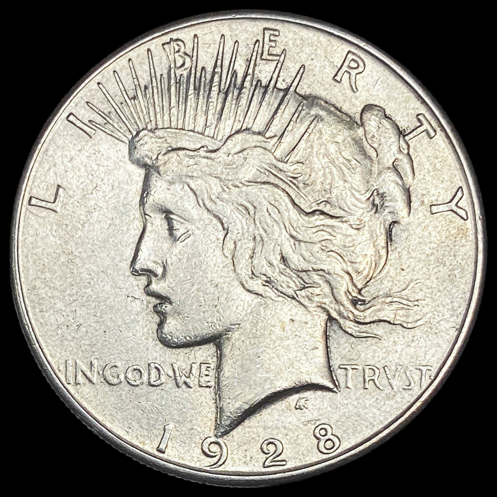 1928-S Silver Peace Dollar CLOSELY UNCIRCULATED: 1928-S Silver Peace Dollar CLOSELY UNCIRCULATED