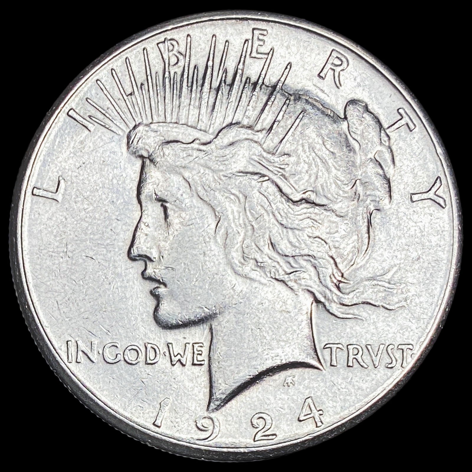 1924-S Silver Peace Dollar CLOSELY UNCIRCULATED (1 of 2)