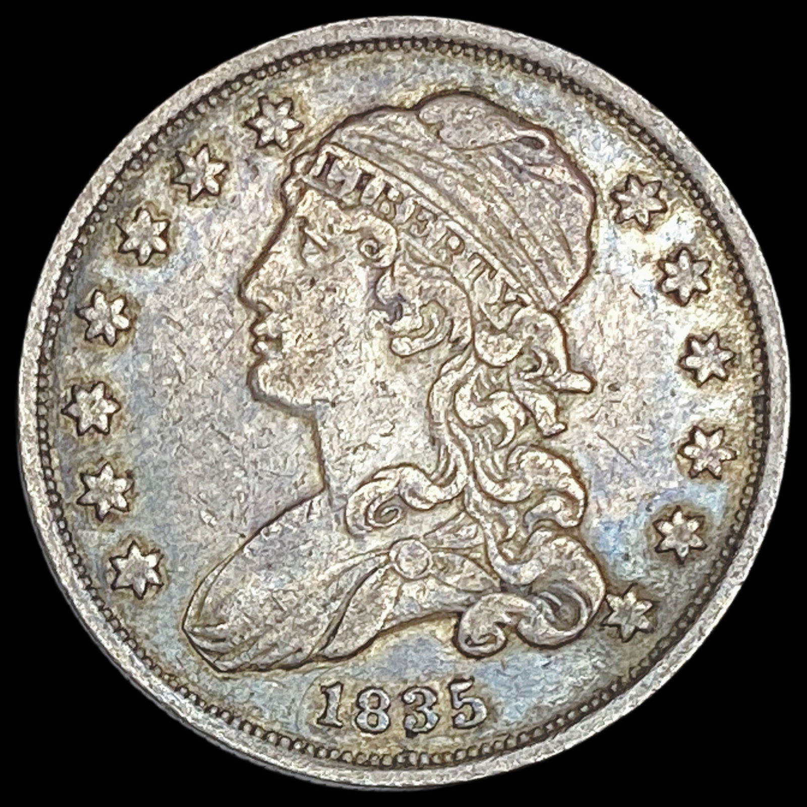 1835 Capped Bust Silver Quarter ABOUT UNCIRCULATED (1 of 2)