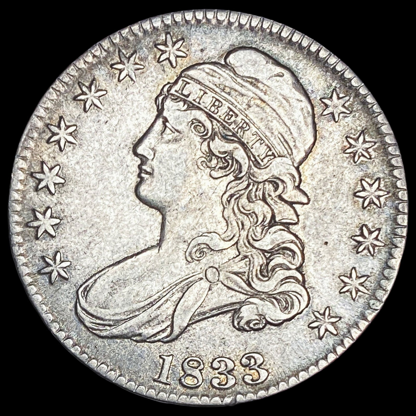 1833 Silver Capped Bust Half Dollar NEARLY UNCIRCULATED (1 of 2)