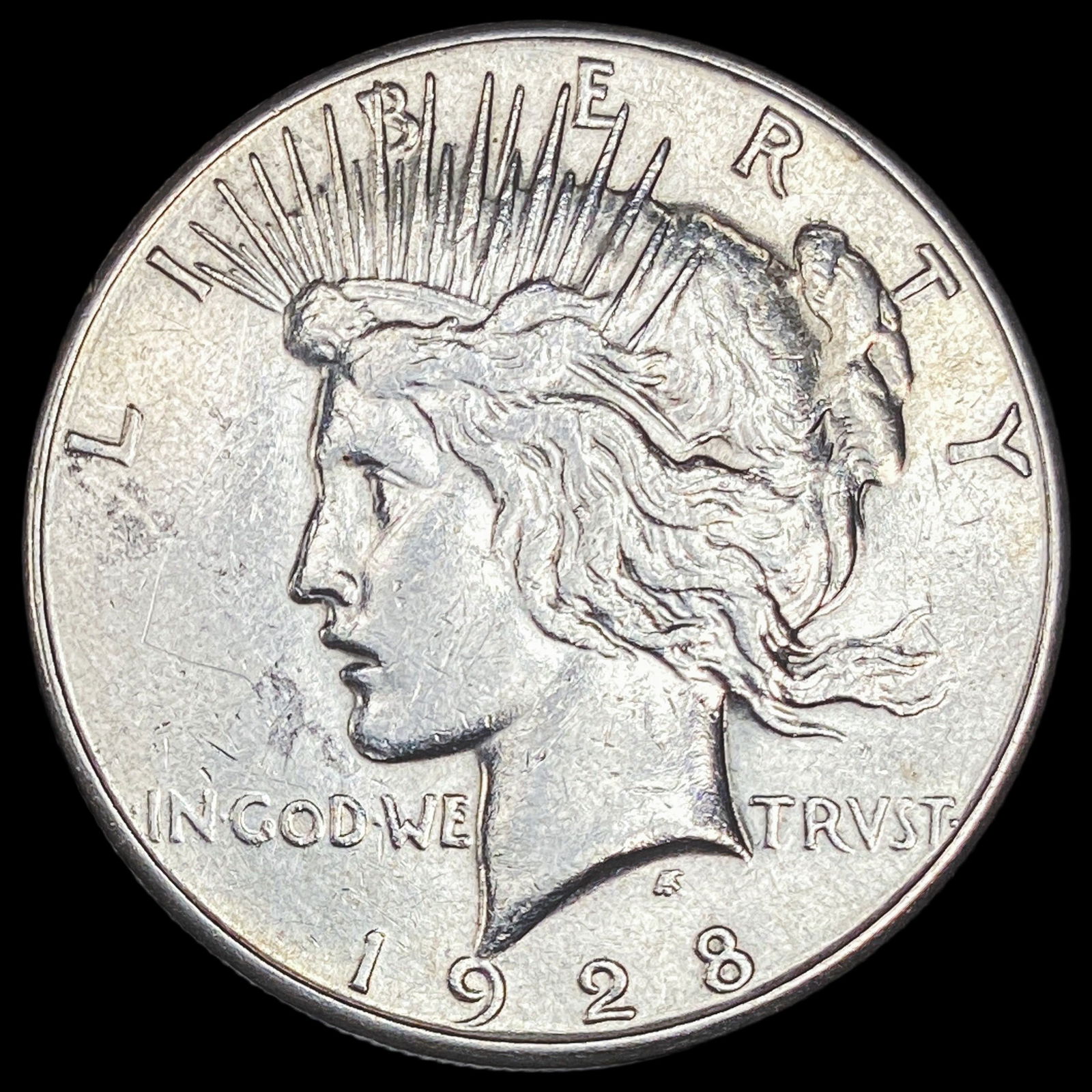 1928-S Silver Peace Dollar CLOSELY UNCIRCULATED: 1928-S Silver Peace Dollar CLOSELY UNCIRCULATED