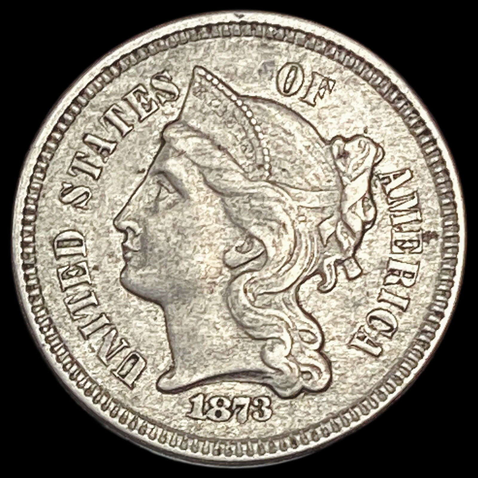 1873 Nickel Three-Cent Piece CHOICE AU (1 of 2)