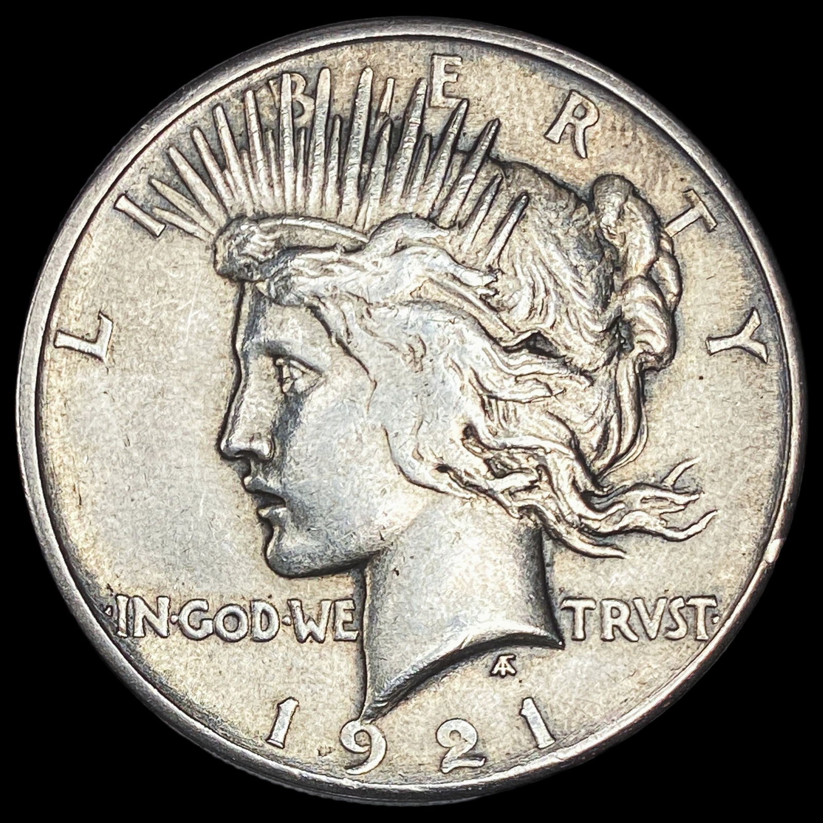 1921 HR Silver Peace Dollar CLOSELY UNCIRCULATED: 1921 HR Silver Peace Dollar CLOSELY UNCIRCULATED