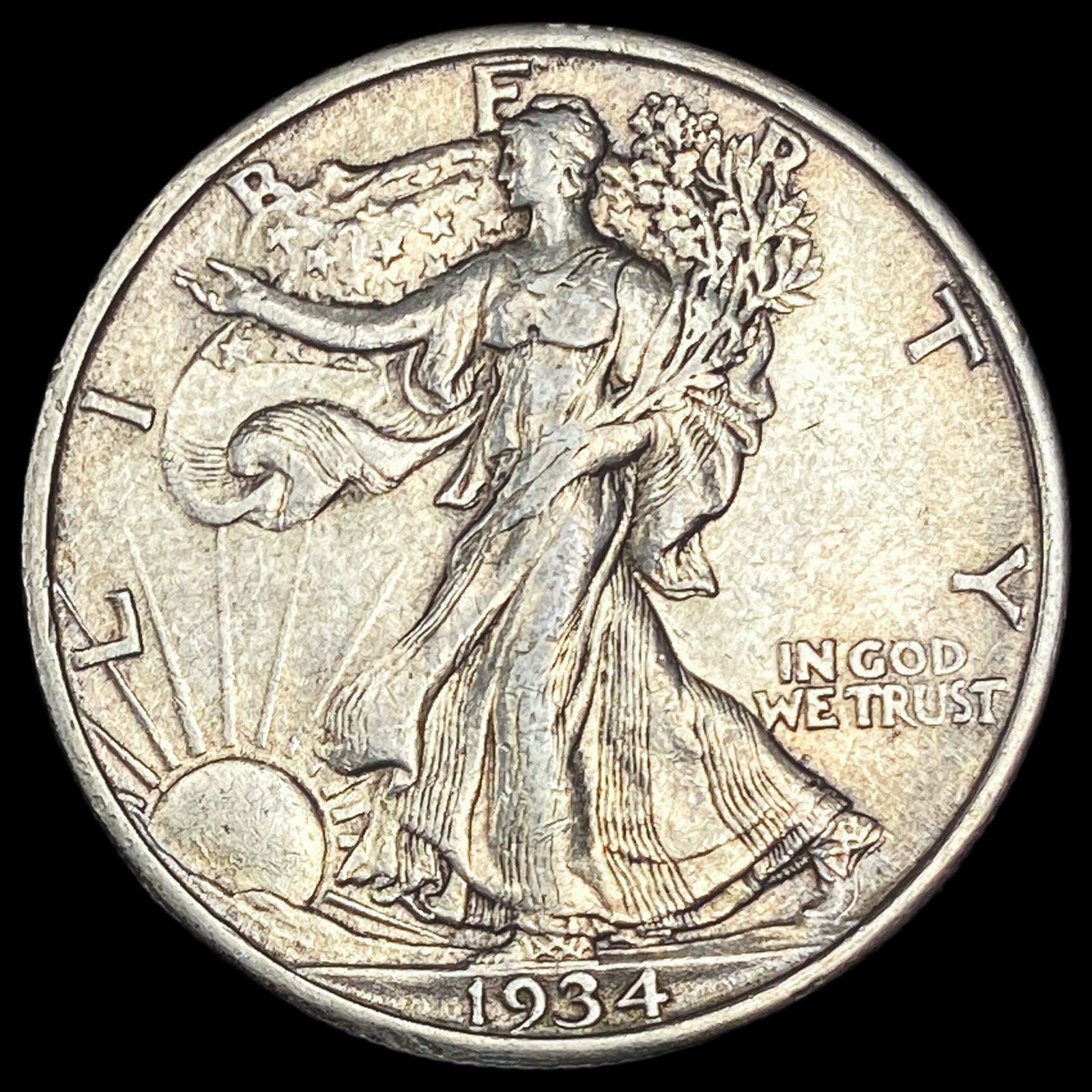 1934-S Silver Walking Liberty Half Dollar NEARLY UNCIRCULATED (1 of 2)