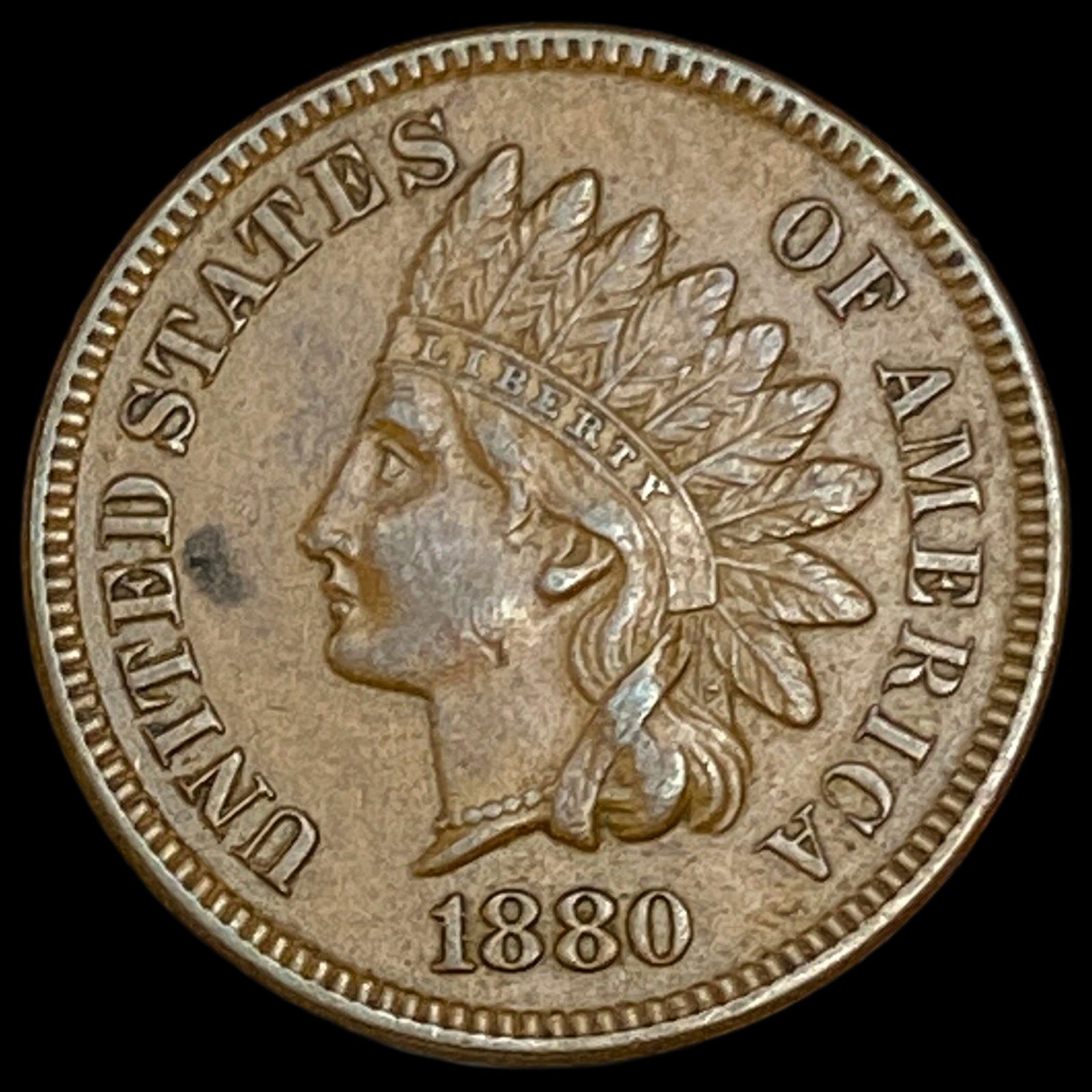 1880 Indian Head Cent CLOSELY UNCIRCULATED (1 of 2)