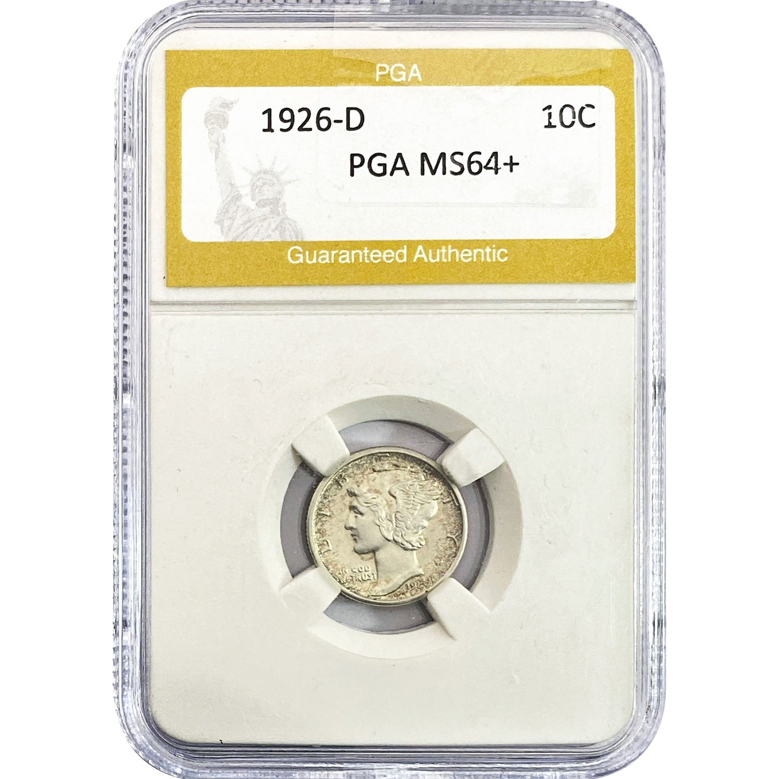 1926-D Mercury Silver Dime PGA MS64+ (1 of 2)