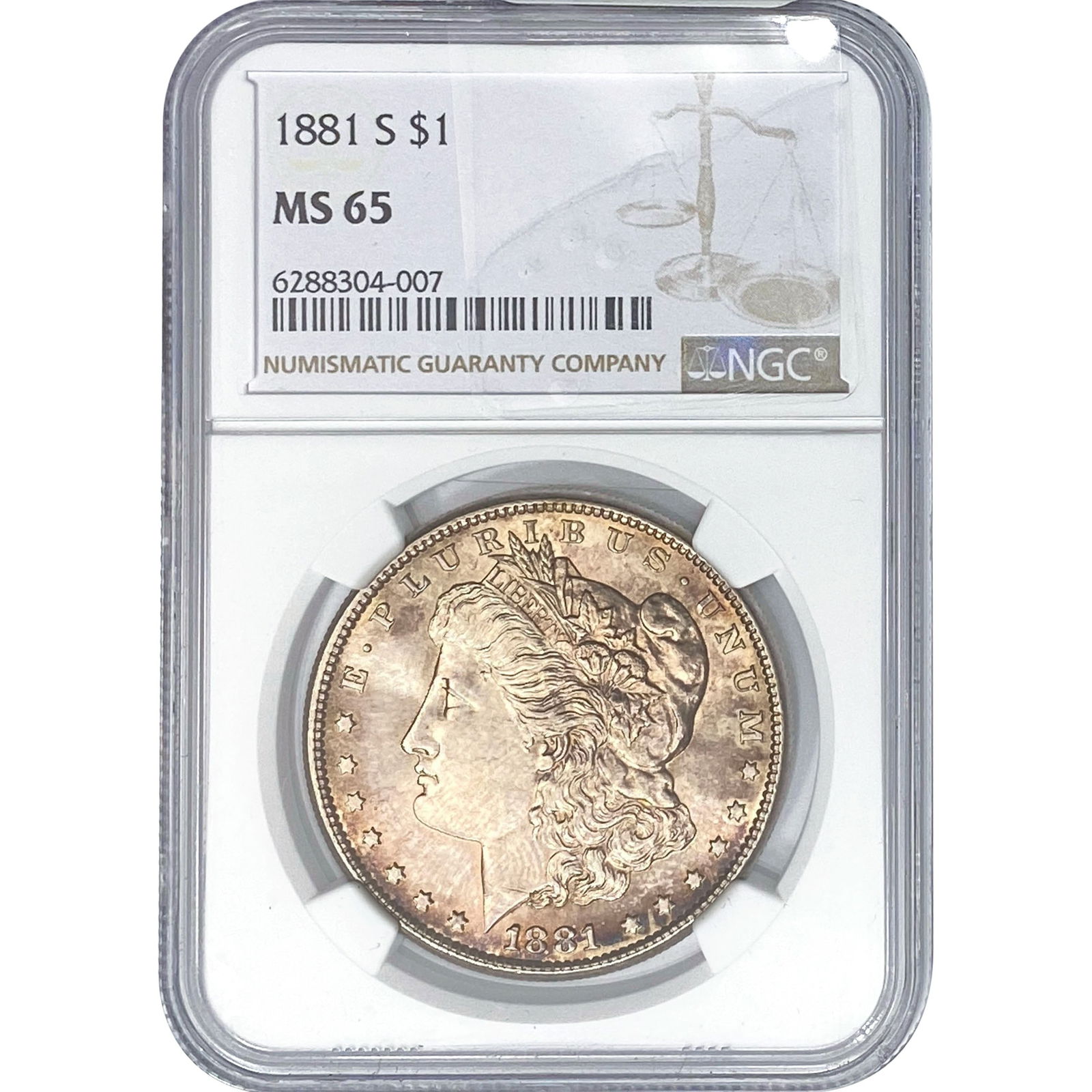 1881-S Morgan Silver Dollar NGC MS65 (1 of 2)