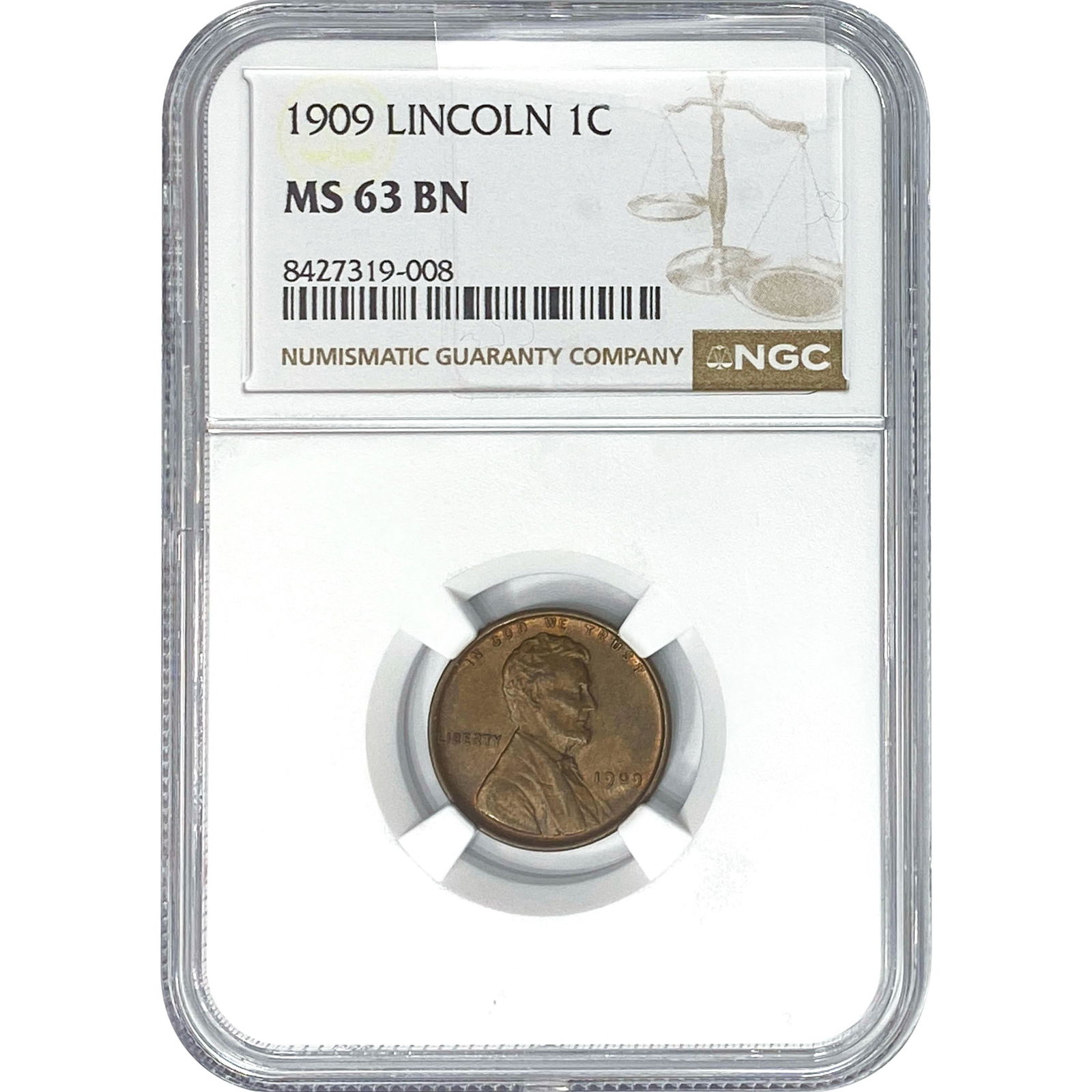 1909 Wheat Cent NGC MS63 BN (1 of 2)