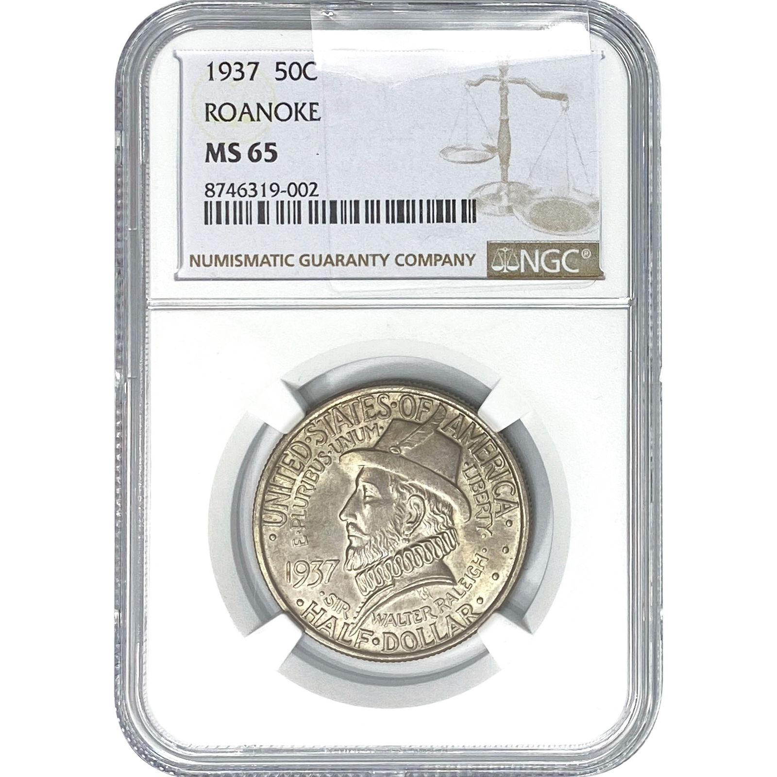 1937 Roanoke Half Dollar NGC MS65 (1 of 2)