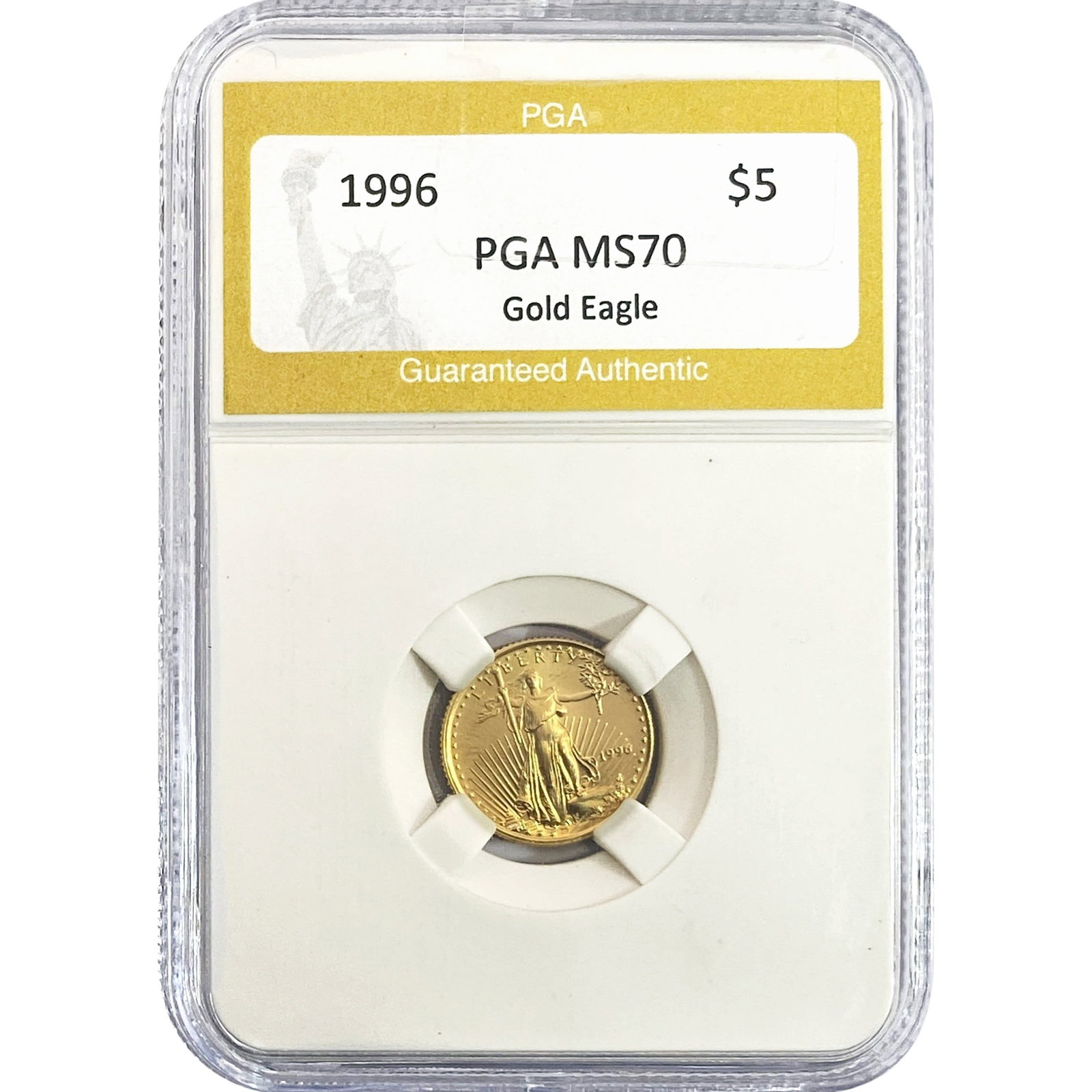 1996 1/10oz $5 Gold Eagle PGA MS70 (1 of 2)
