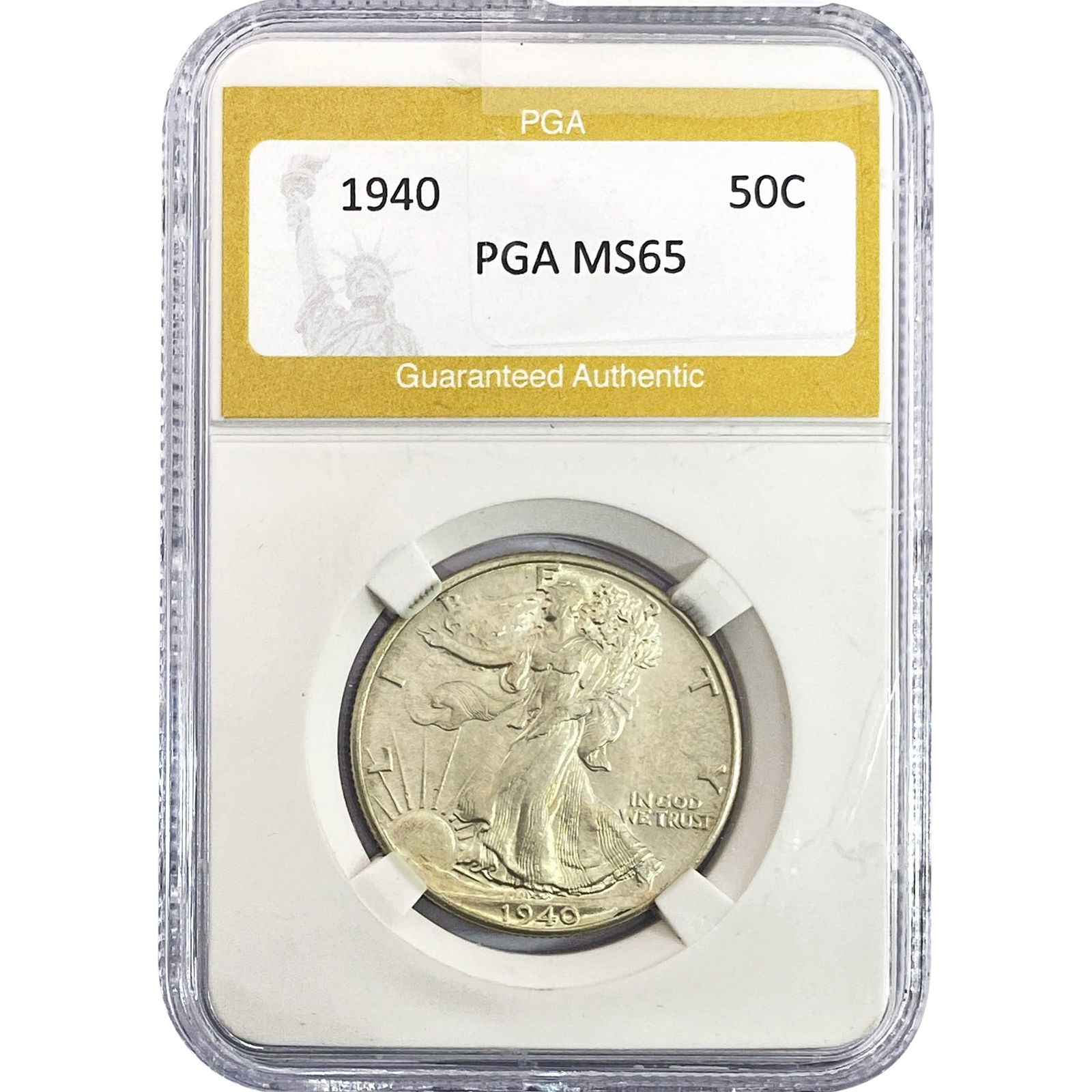 1940 Walking Liberty Half Dollar PGA MS65 (1 of 2)
