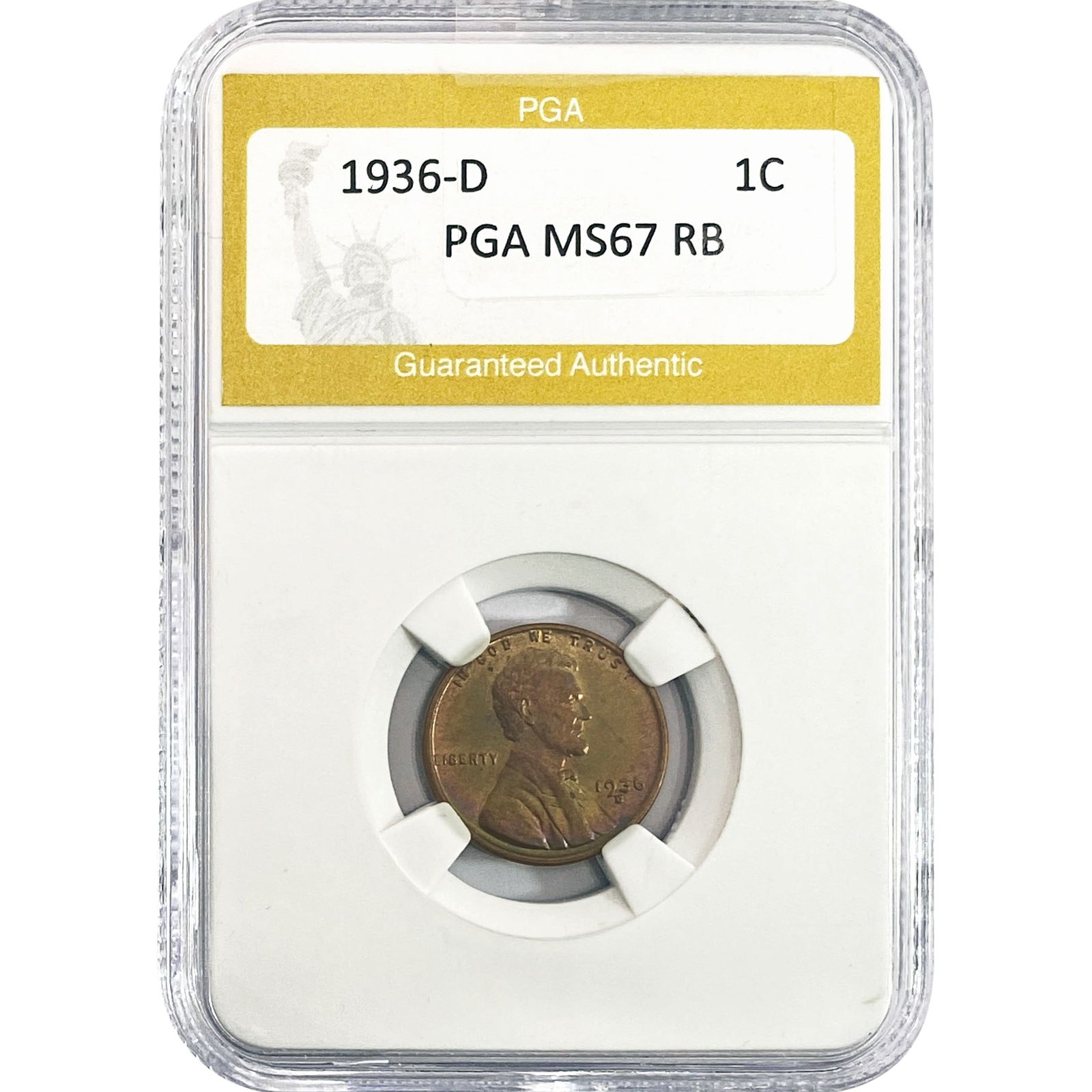 1936-D Wheat Cent PGA MS67 RB (1 of 2)