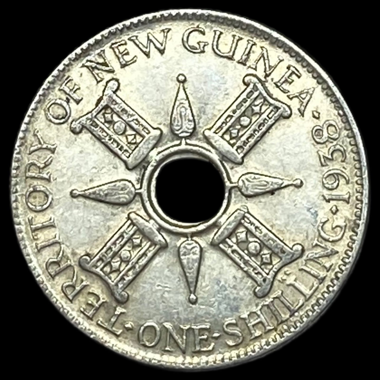 1938 New Guinea Silver 1 Shilling UNCIRCULATED (1 of 2)