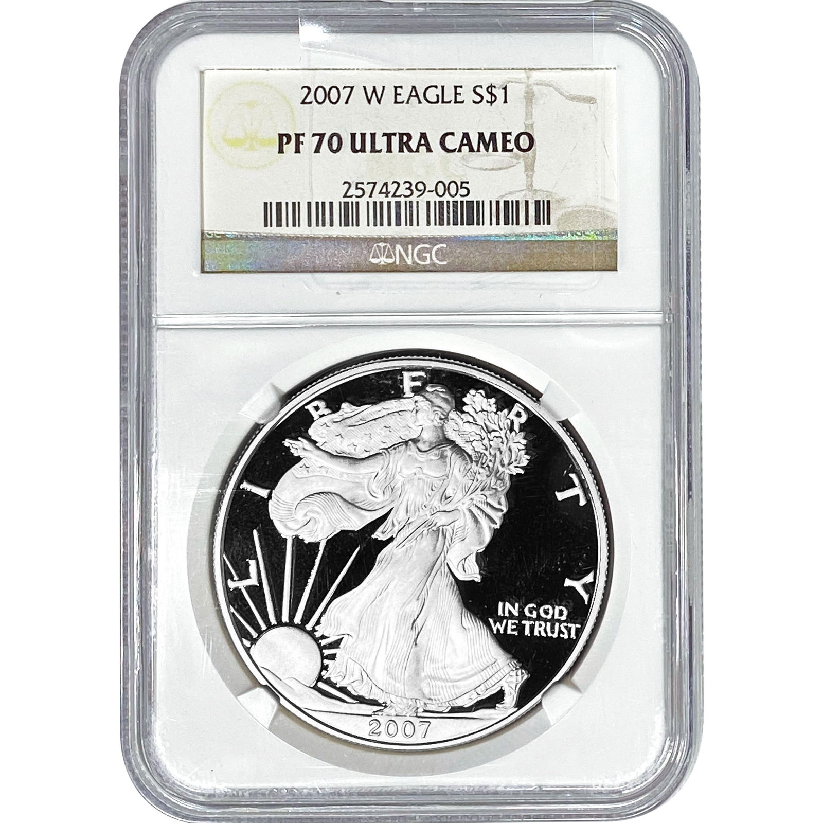 2007-W Silver Eagle NGC PF70 Ultra Cameo (1 of 2)