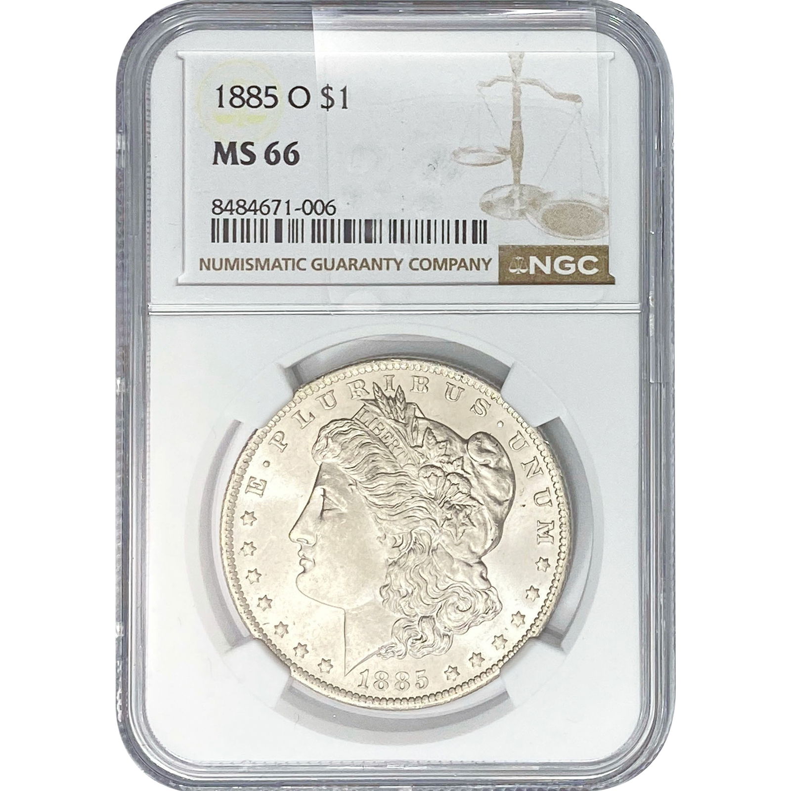 1885-O Morgan Silver Dollar NGC MS66 (1 of 2)