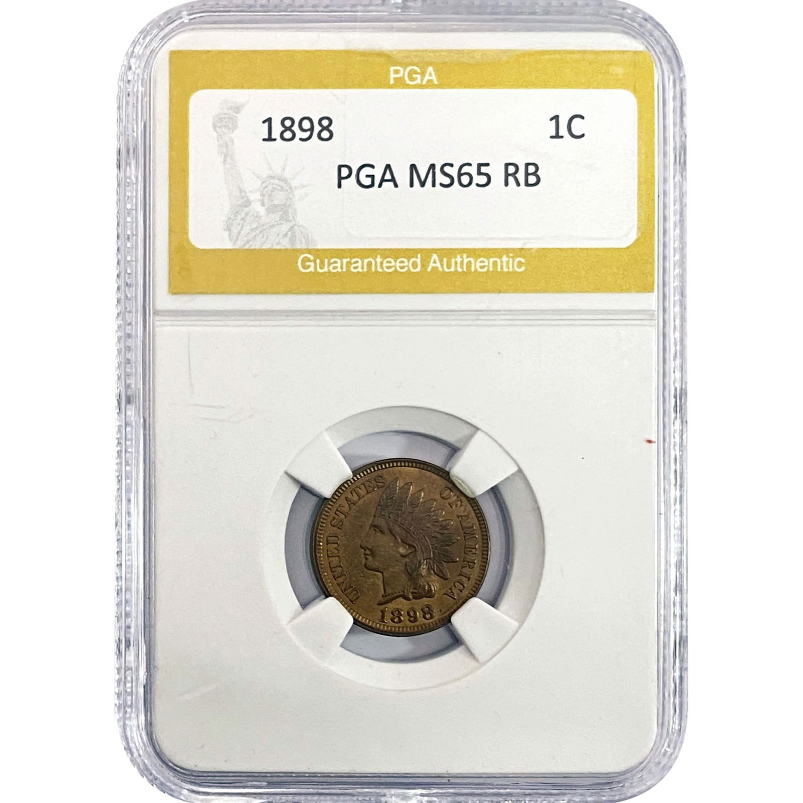 1898 Indian Head Cent PGA MS65 RB (1 of 2)
