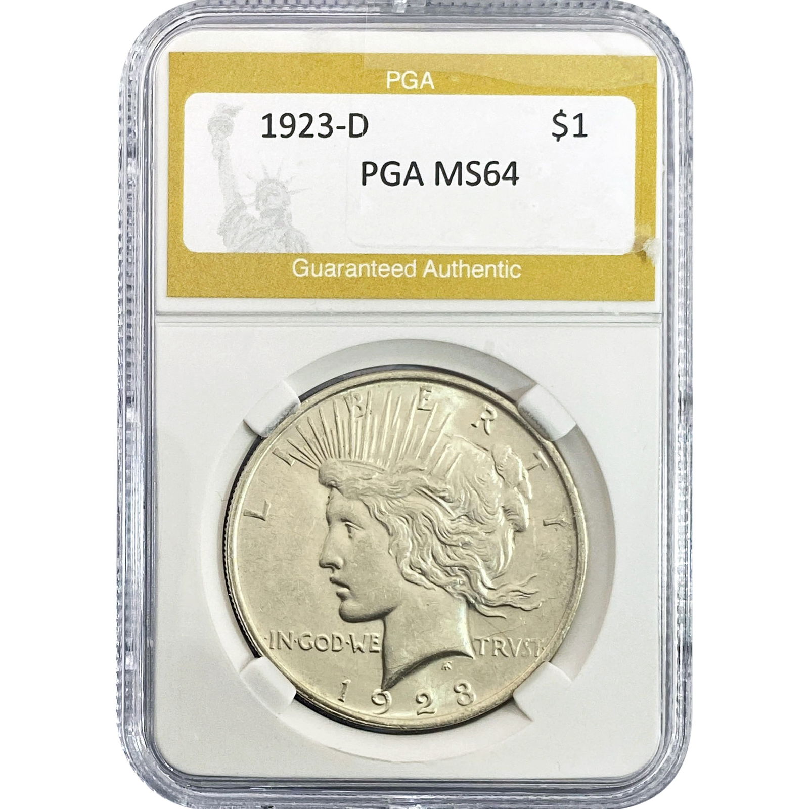 1923-D Silver Peace Dollar PGA MS64 (1 of 2)