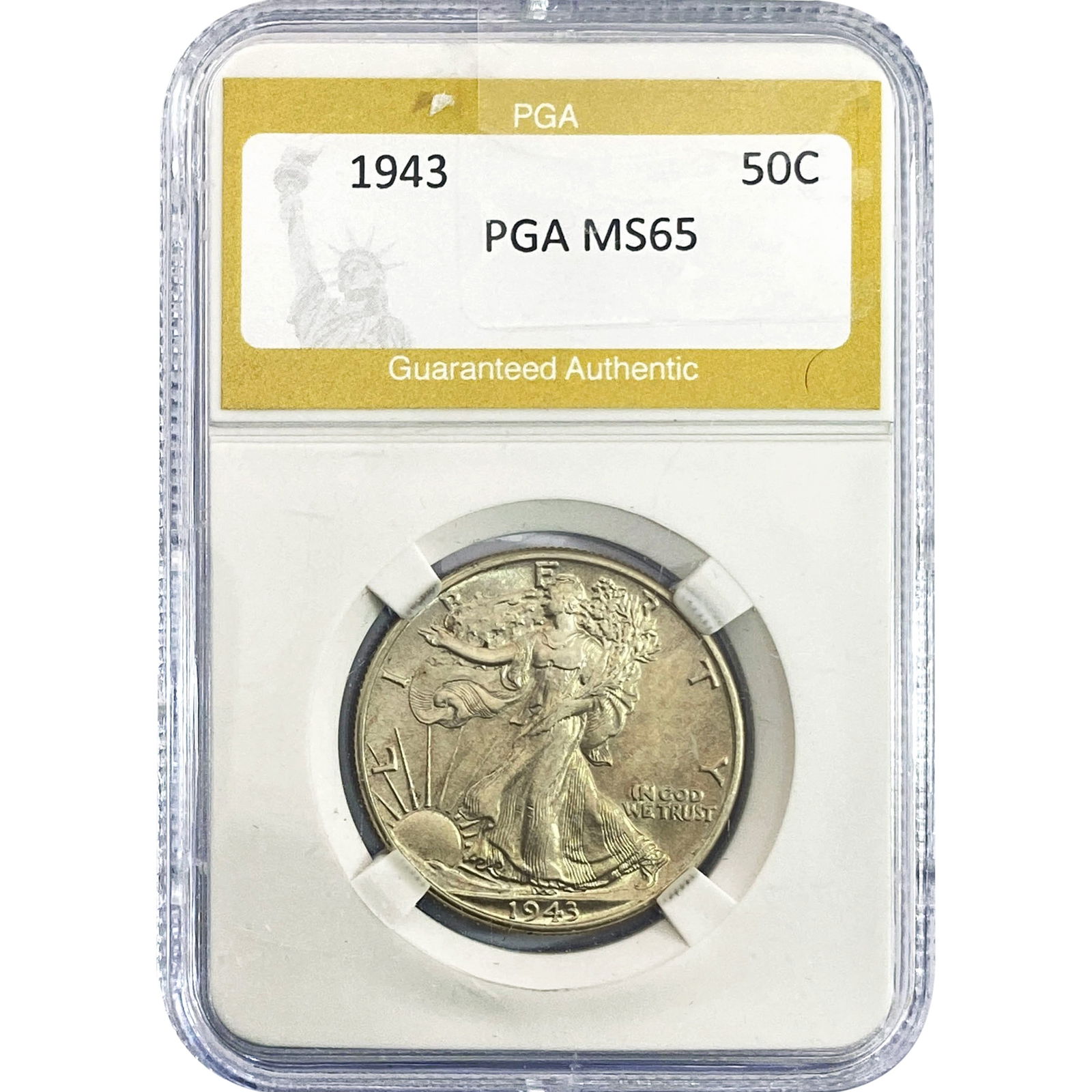 1943 Walking Liberty Half Dollar PGA MS65 (1 of 2)