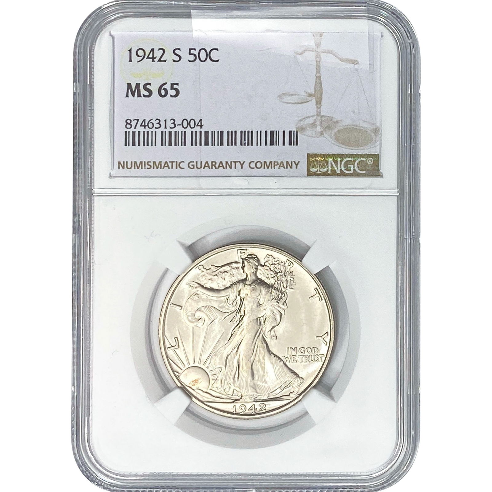 1942 Walking Liberty Half Dollar NGC MS65 (1 of 2)