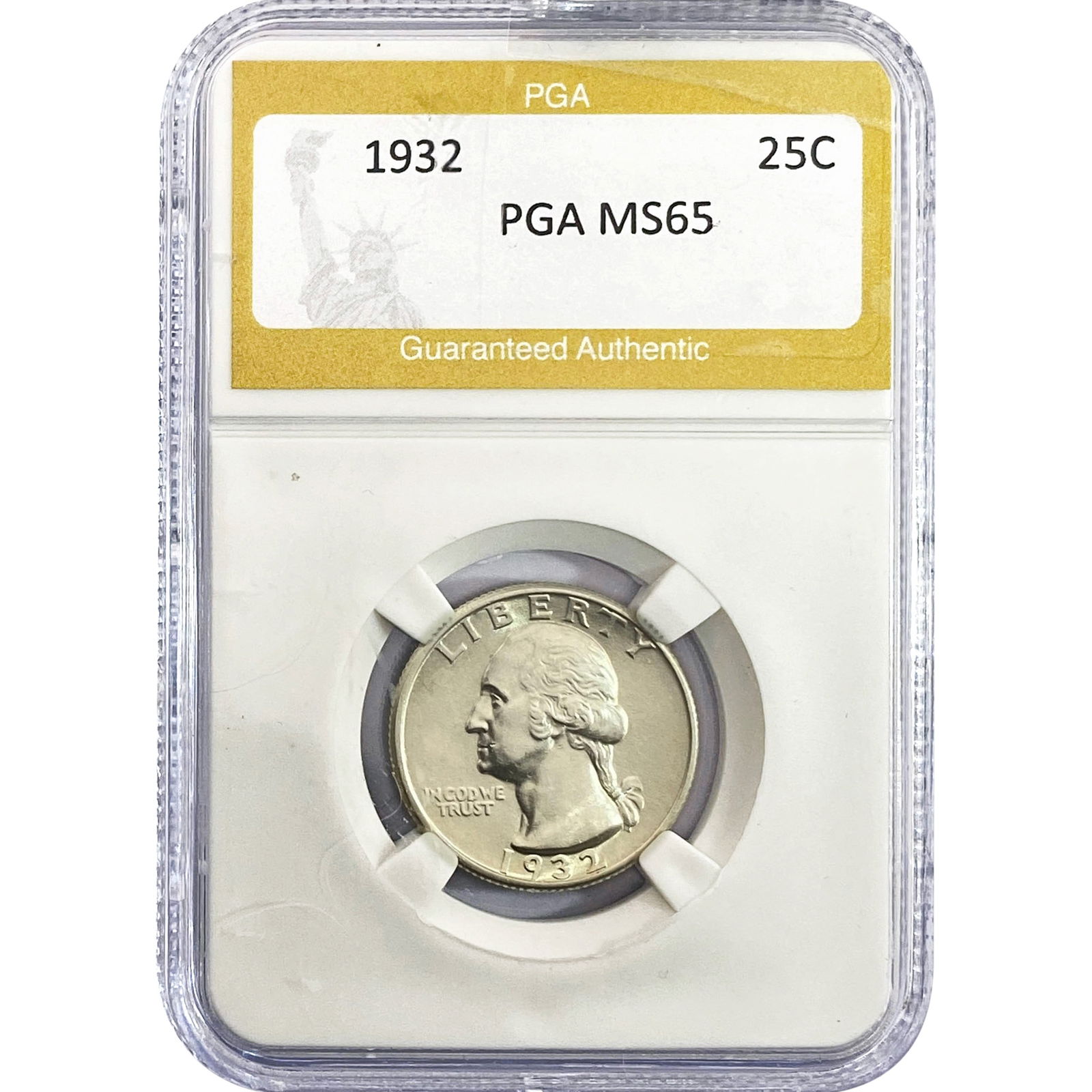 1932 Washington Silver Quarter PGA MS65: 1932 Washington Silver Quarter PGA MS65