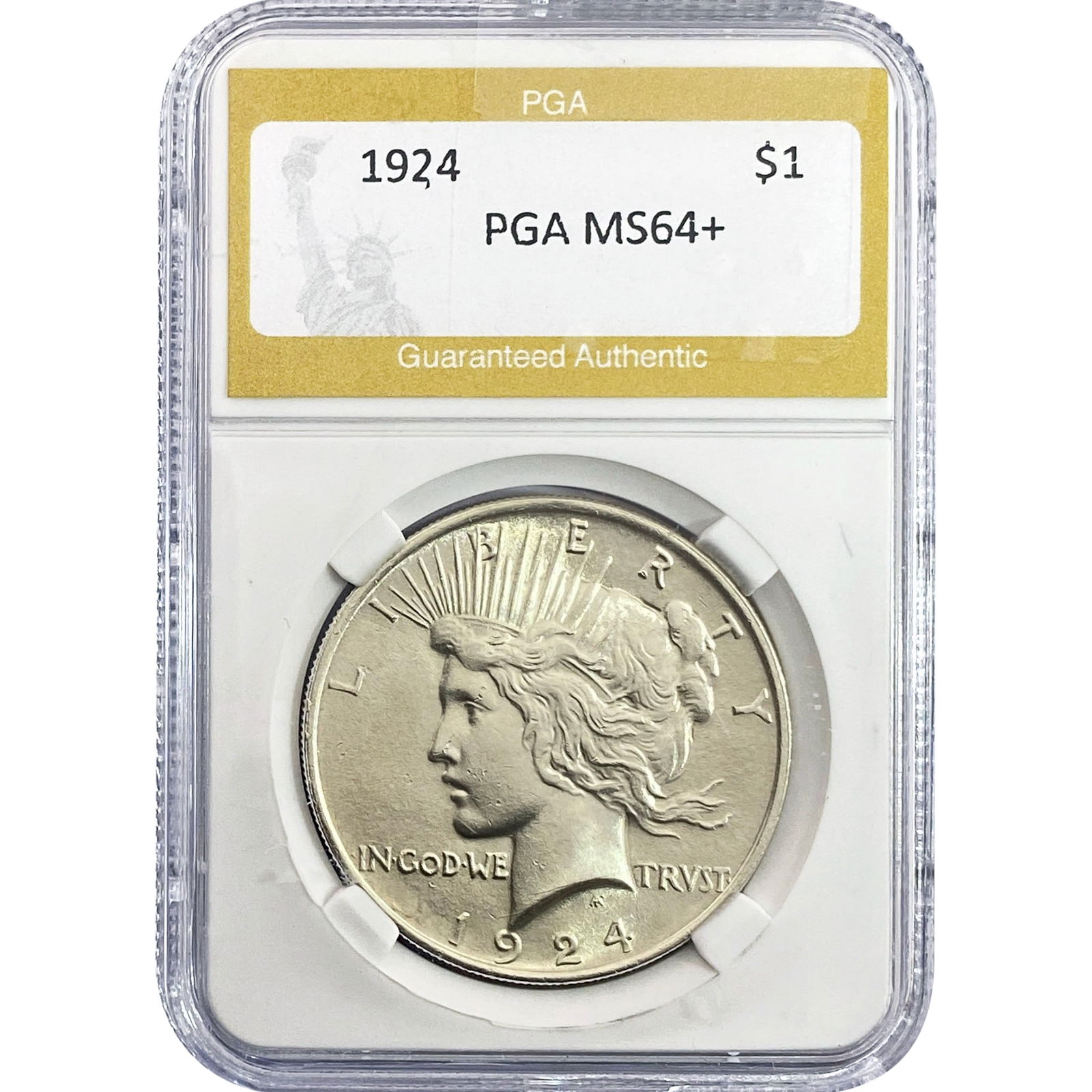 1924 Silver Peace Dollar PGA MS64+ (1 of 2)