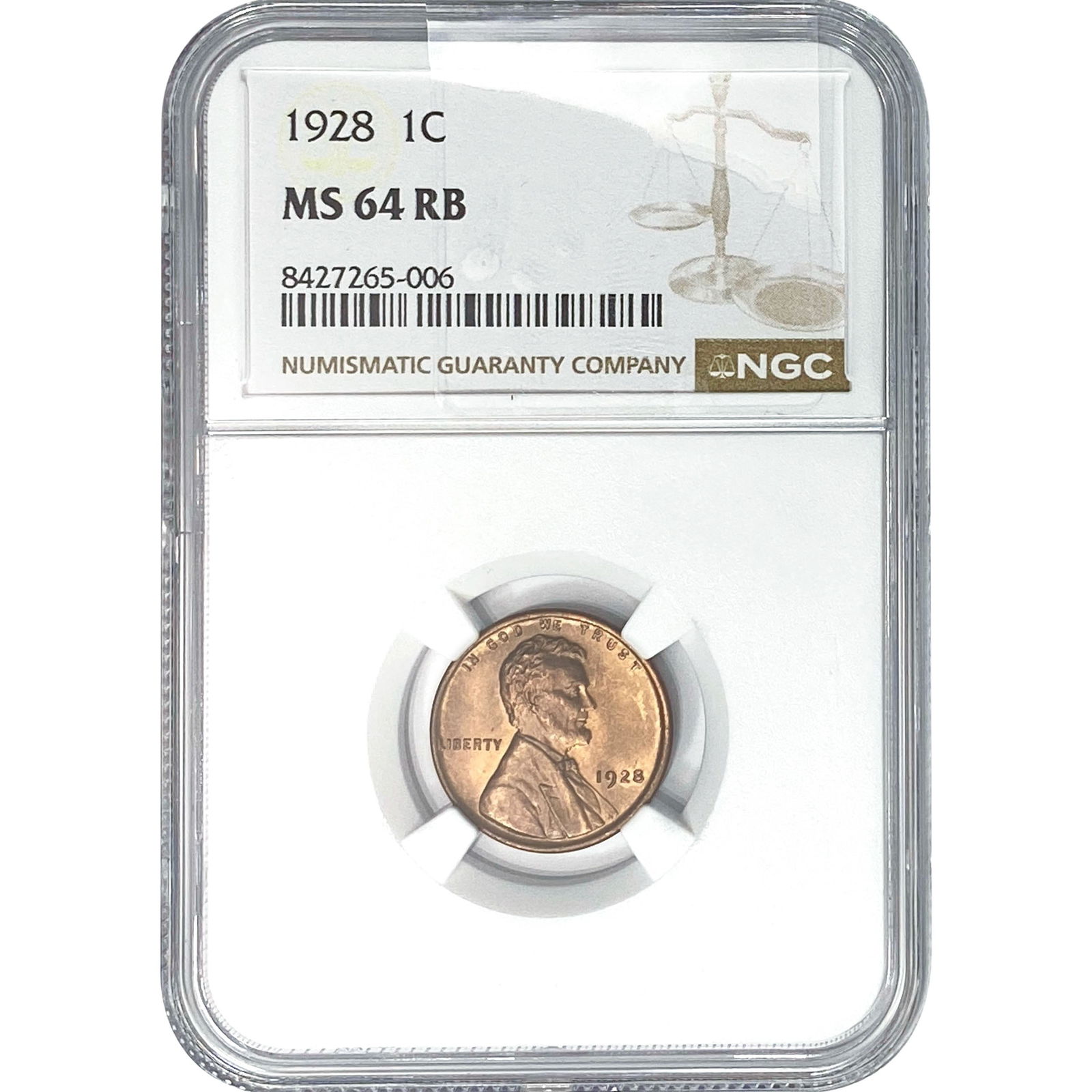 1928 Wheat Cent NGC MS64 RB (1 of 2)