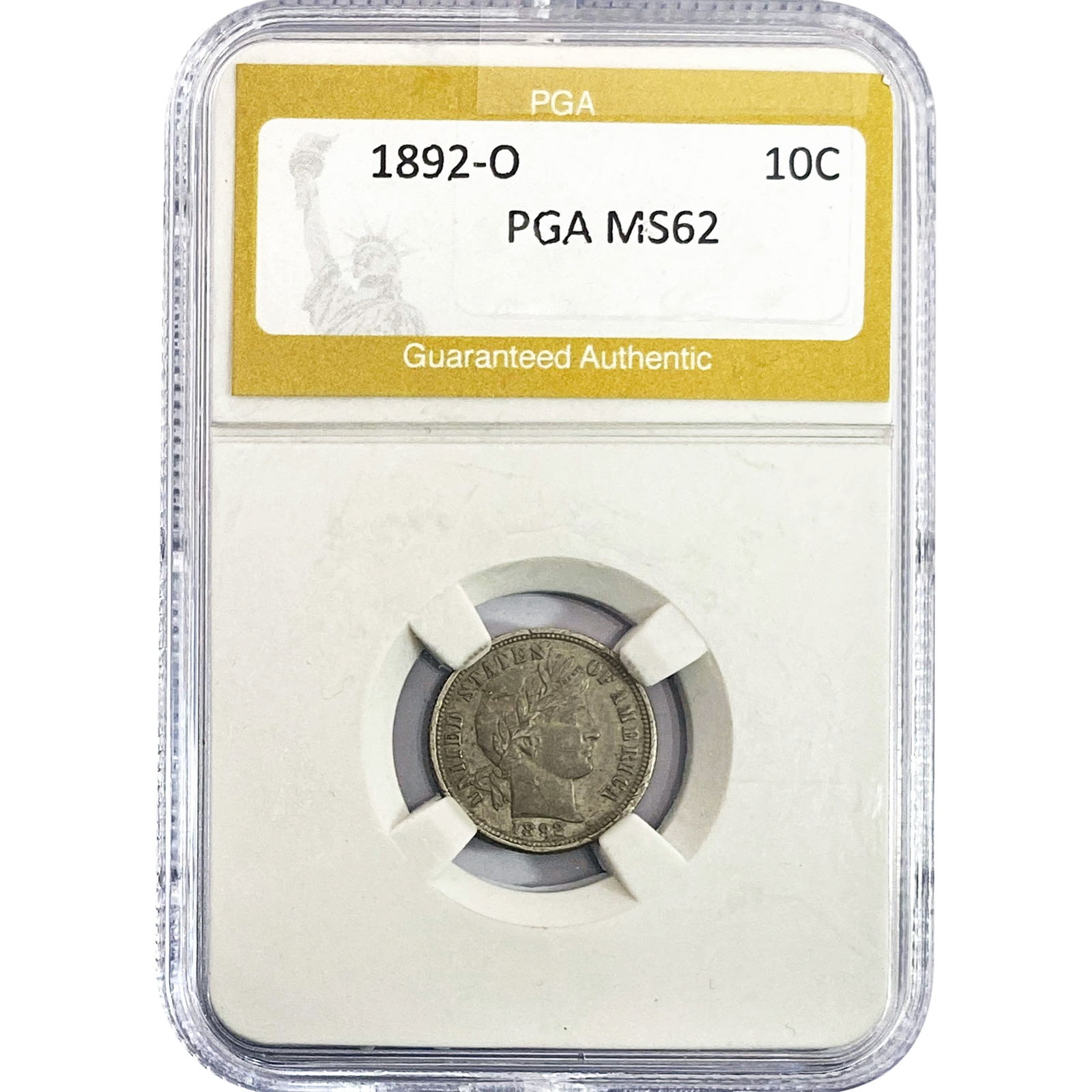 1892-O Barber Dime PGA MS62 (1 of 2)