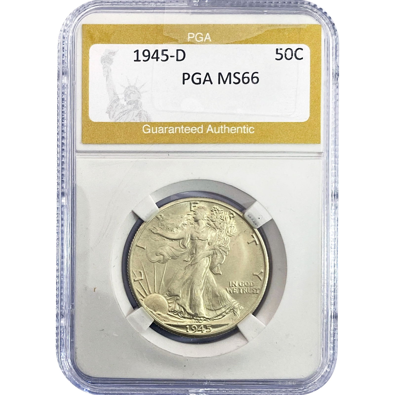 1945-D Walking Liberty Half Dollar PGA MS66 (1 of 2)