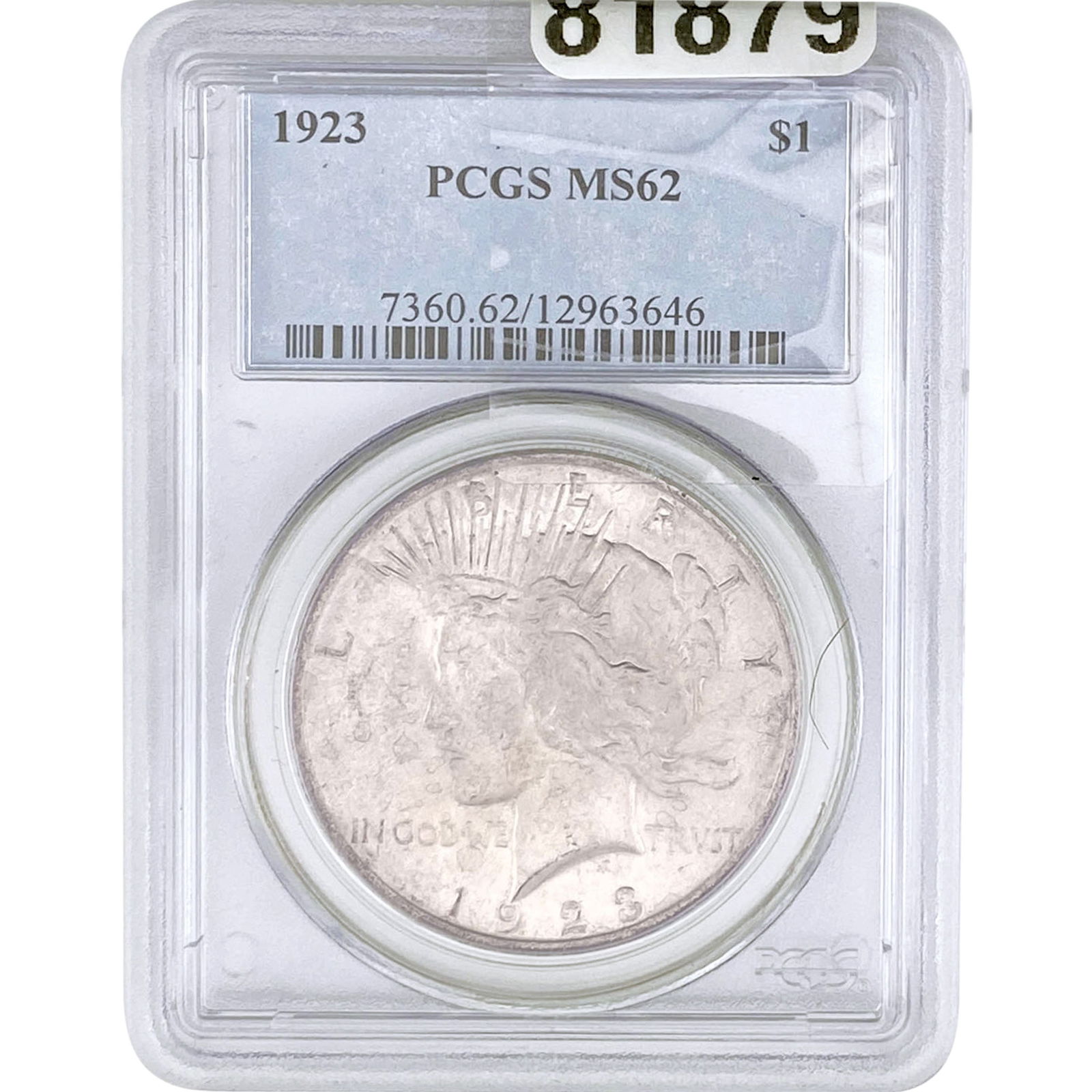 1923 Morgan Silver Dollar PCGS MS62 (1 of 2)