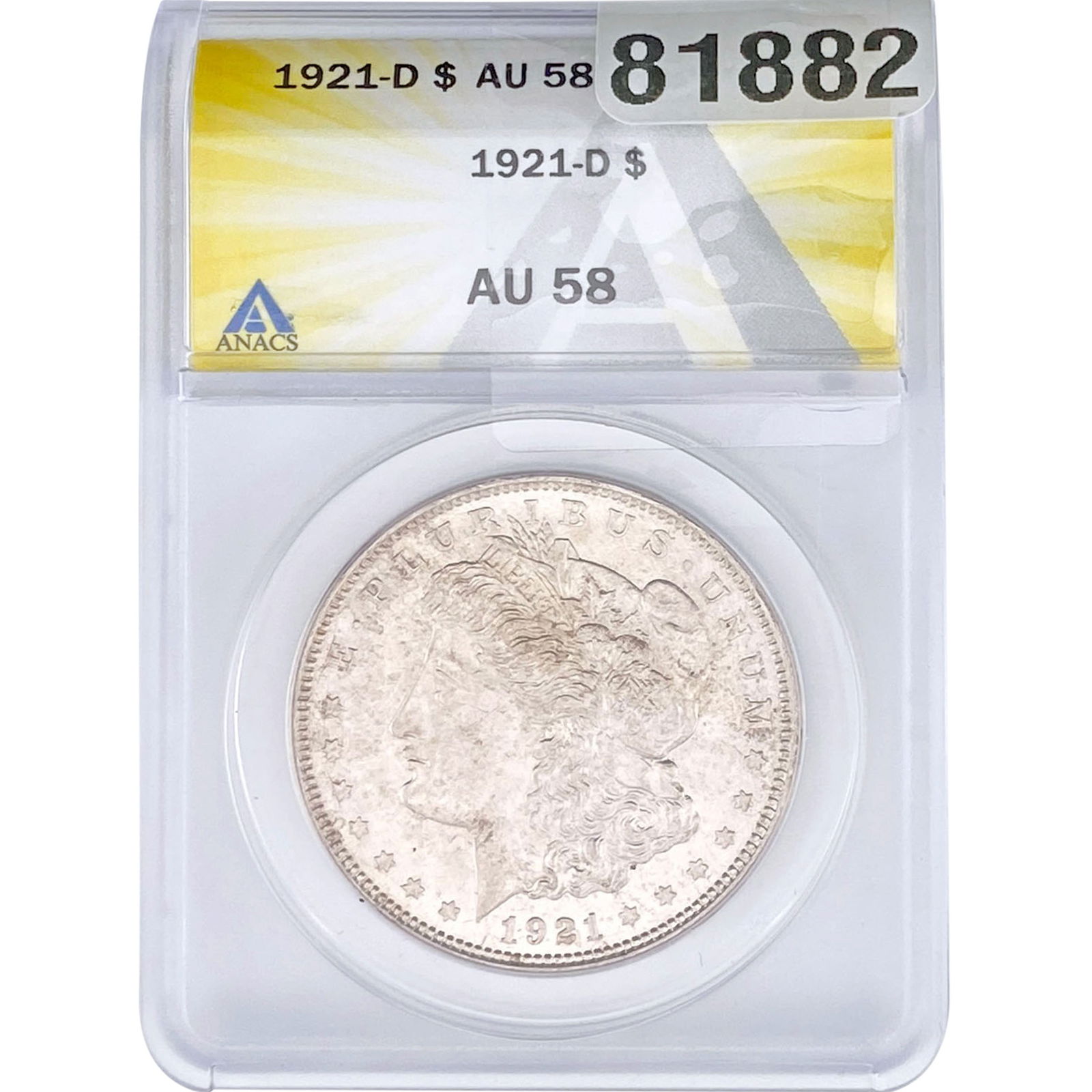 1921-D Morgan Silver Dollar ANACS AU58 (1 of 2)