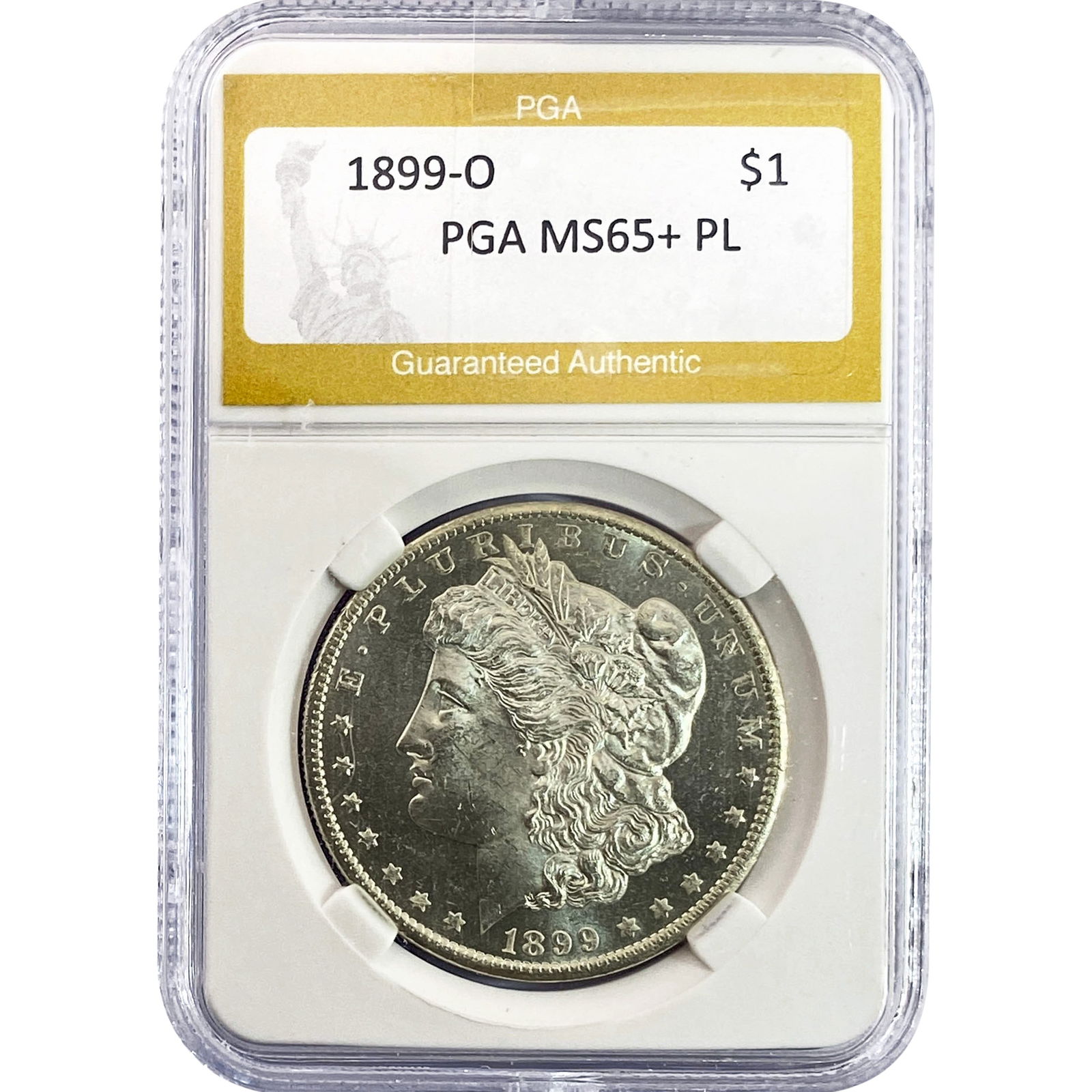 1899-O Morgan Silver Dollar PGA MS65+ PL: 1899-O Morgan Silver Dollar PGA MS65+ PL