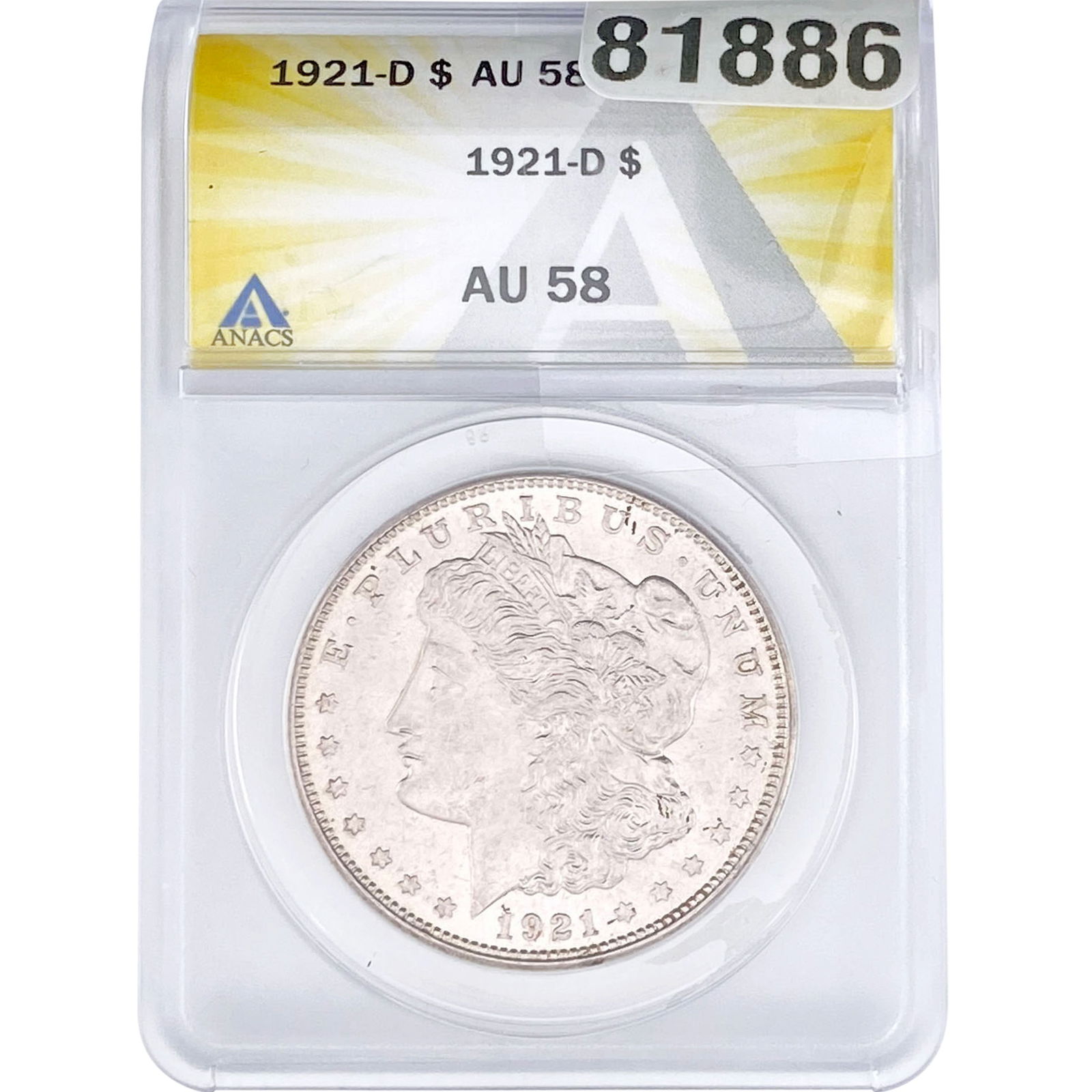 1921-D Morgan Silver Dollar ANACS AU58 (1 of 2)