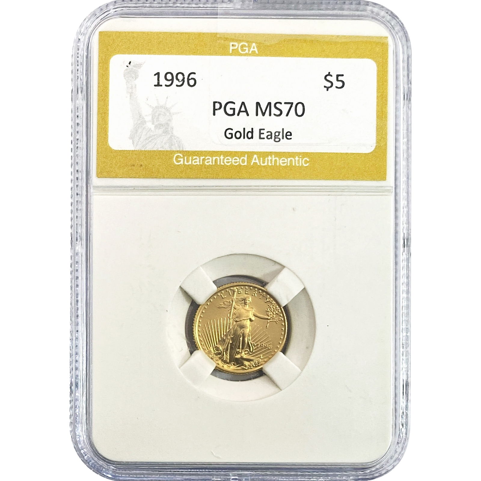 1996 1/10oz $5 Gold Eagle PGA MS70 (1 of 2)