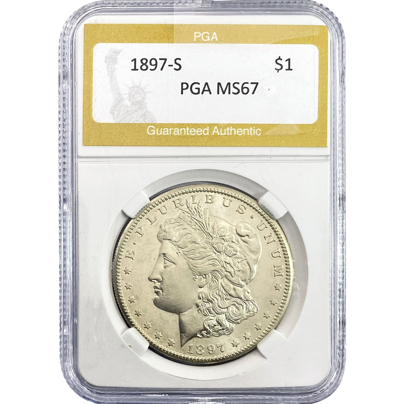 1897-S Morgan Silver Dollar PGA MS67 (1 of 2)