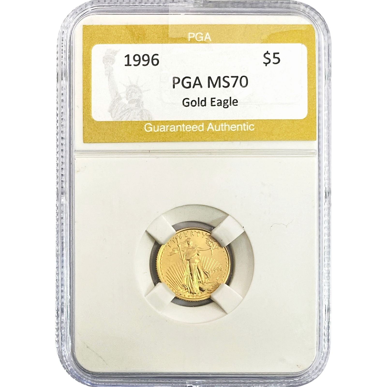 1996 1/10oz $5 Gold Eagle PGA MS70 (1 of 2)