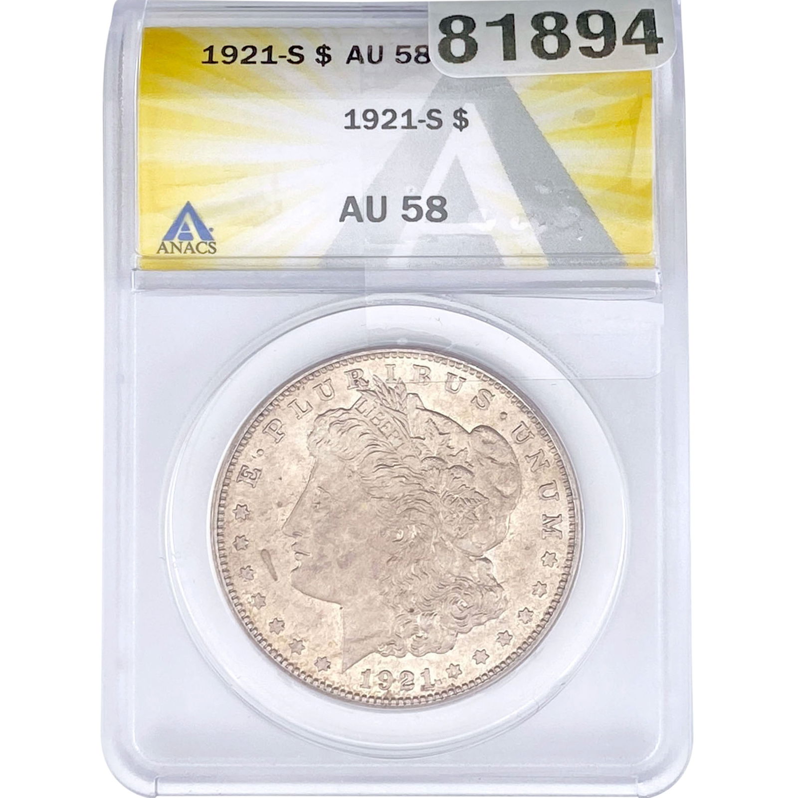 1921-S Morgan Silver Dollar ANACS AU58 (1 of 2)