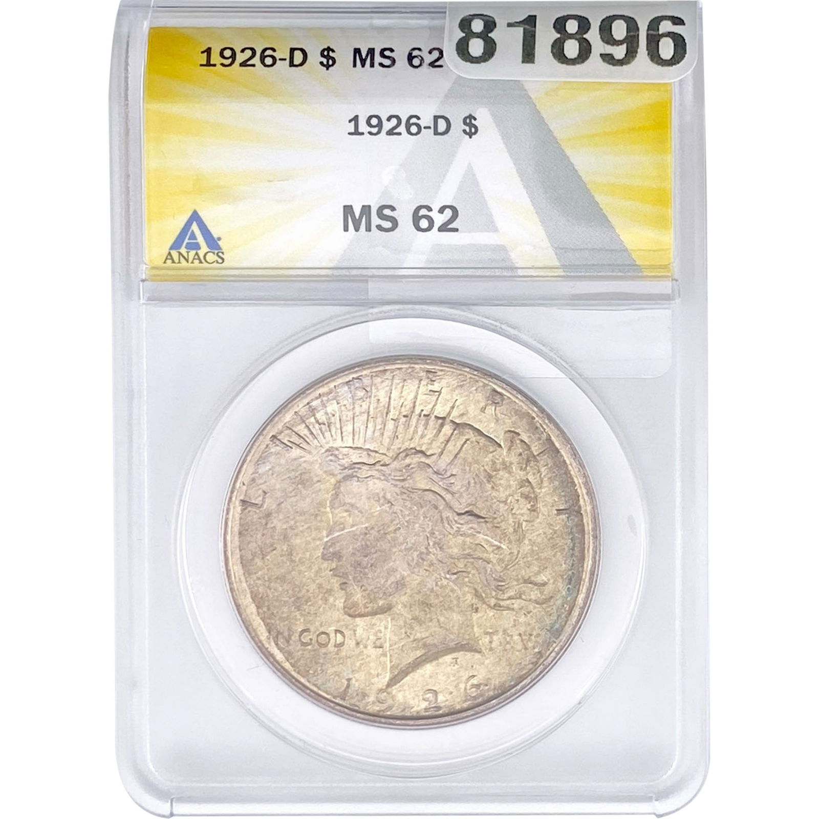 1926-D Morgan Silver Dollar ANACS MS62 (1 of 2)