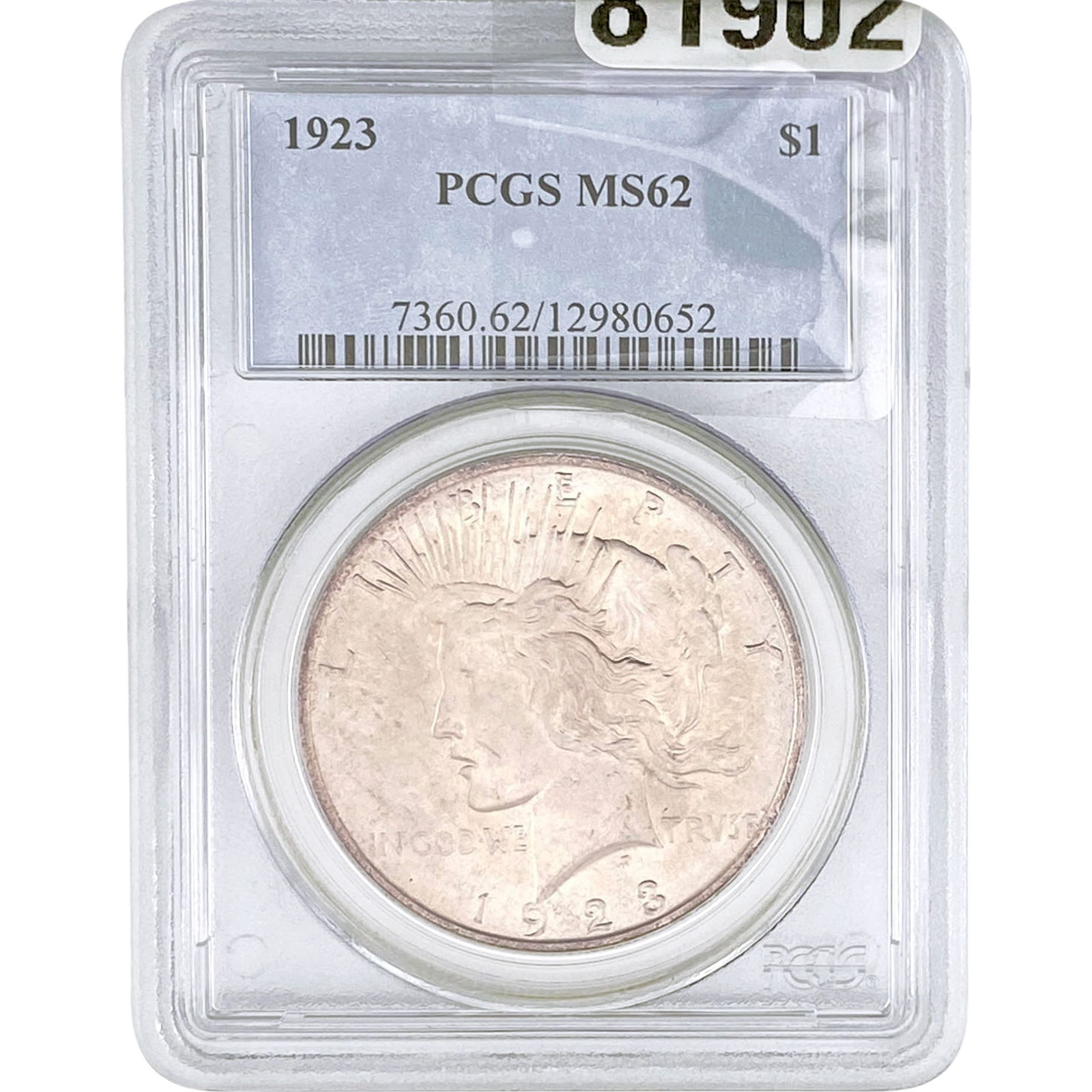1923 Silver Peace Dollar PCGS MS62 (1 of 2)