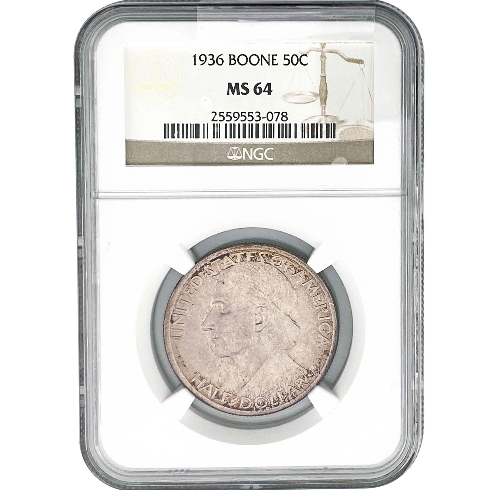 1936 Boone Half Dollar NGC MS64 (1 of 2)