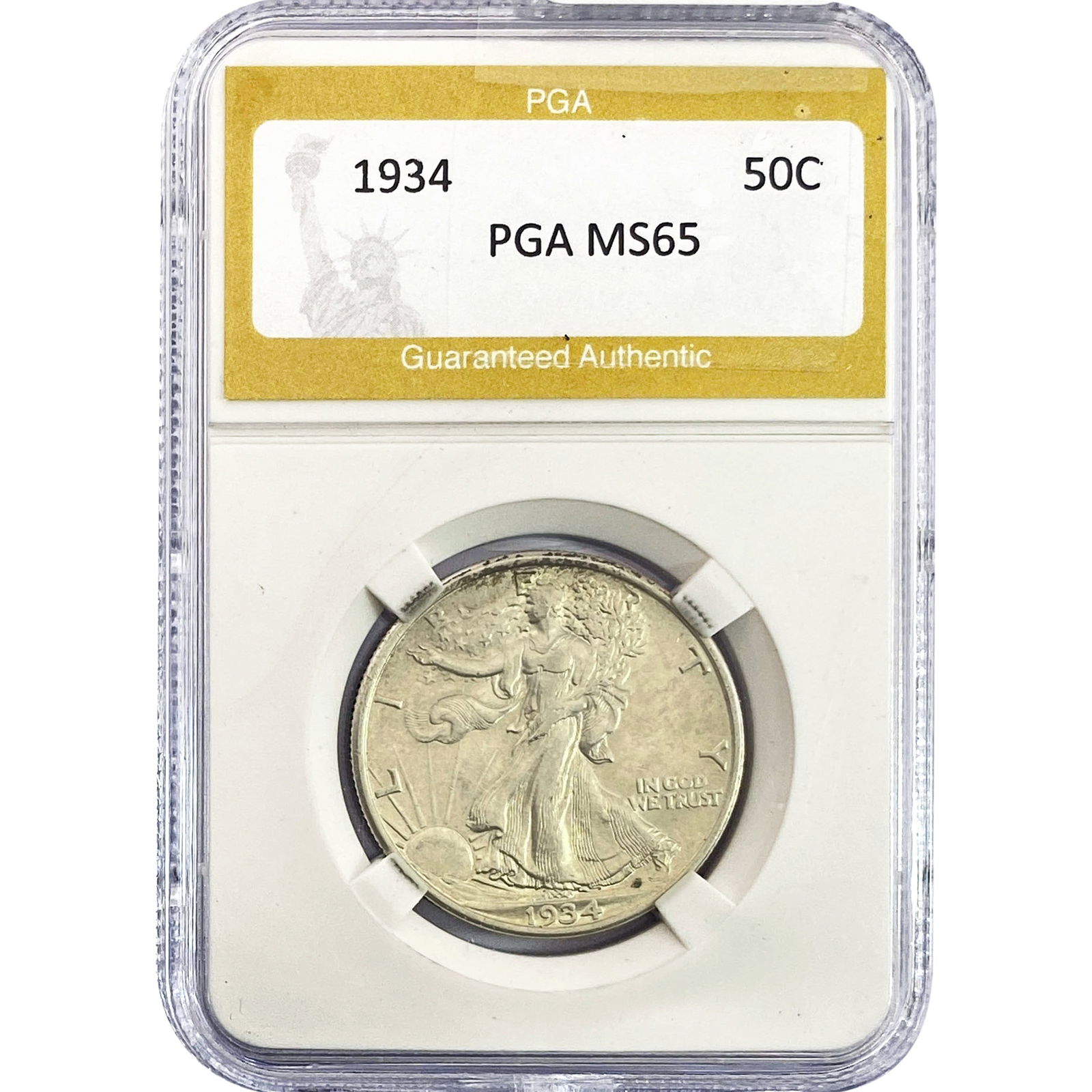 1934 Walking Liberty Half Dollar PGA MS65 (1 of 2)