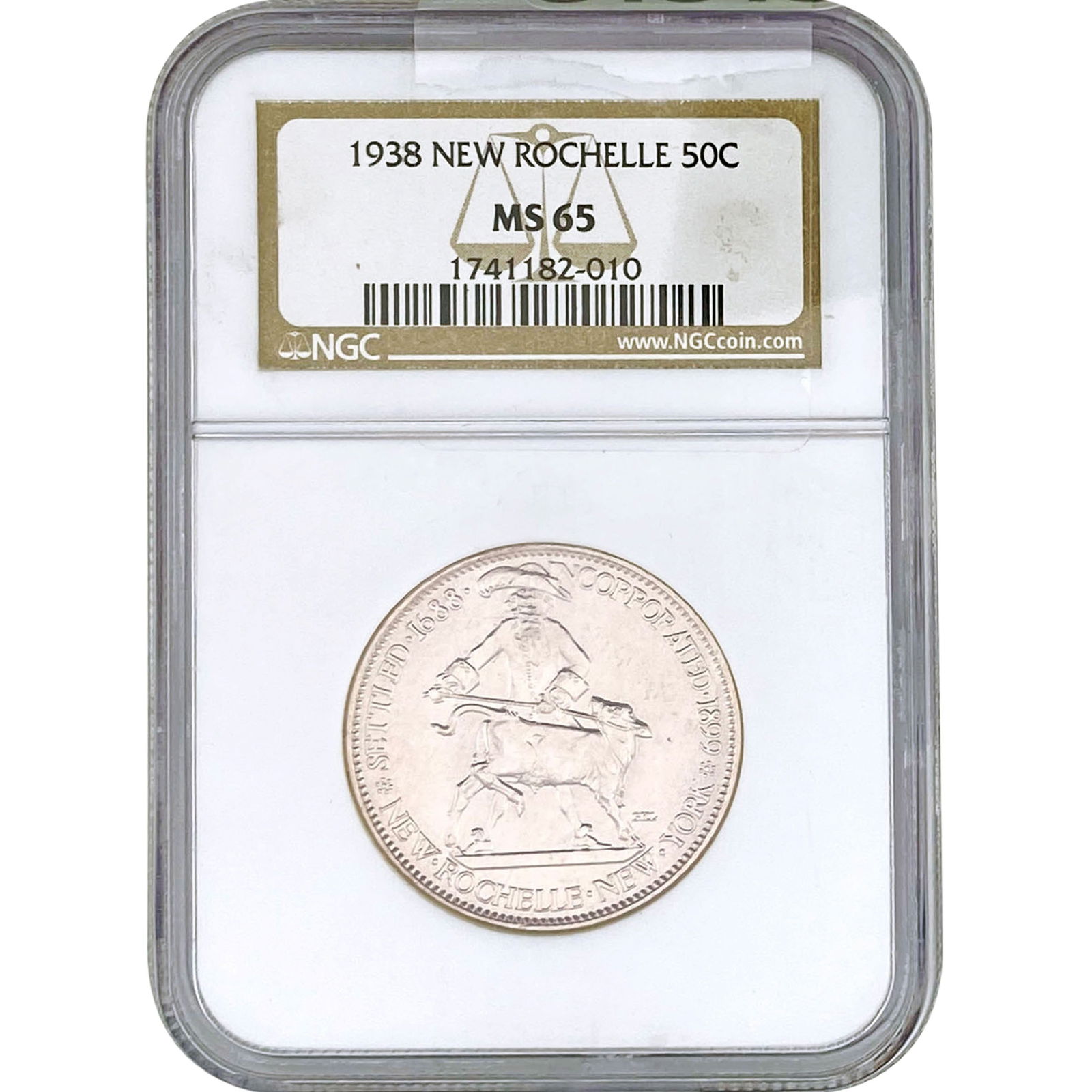 1938 New Rochelle Half Dollar NGC MS65 (1 of 2)