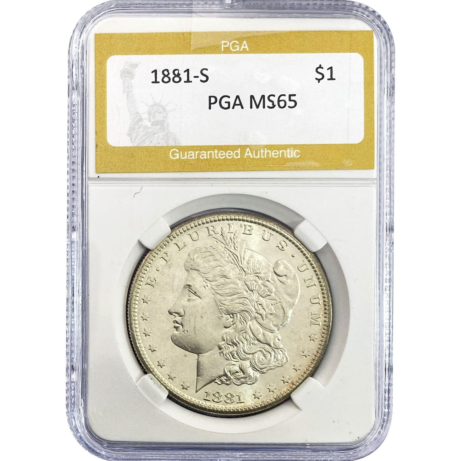 1881-S Morgan Silver Dollar PGA MS65 (1 of 2)