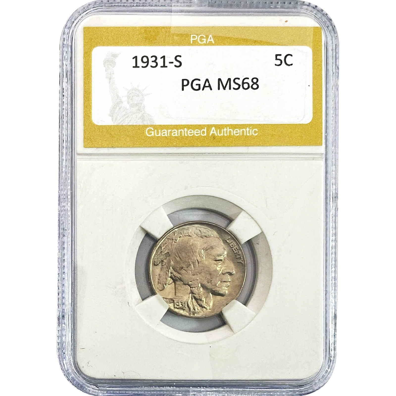 1931-S Buffalo Nickel PGA MS68 (1 of 2)