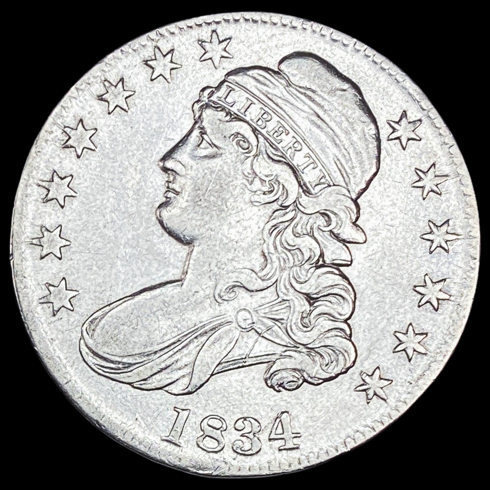 1834 Capped Bust Half Dollar NEARLY UNCIRCULATED (1 of 2)