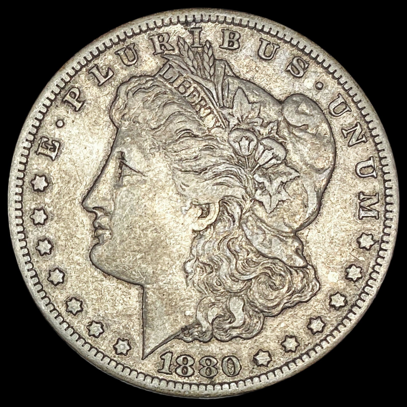 1880-CC Silver Morgan Dollar ABOUT UNCIRCULATED (1 of 2)