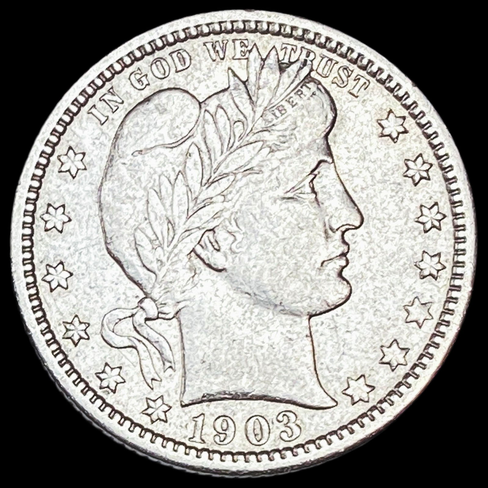 1903 Silver Barber Quarter NEARLY UNCIRCULATED (1 of 2)